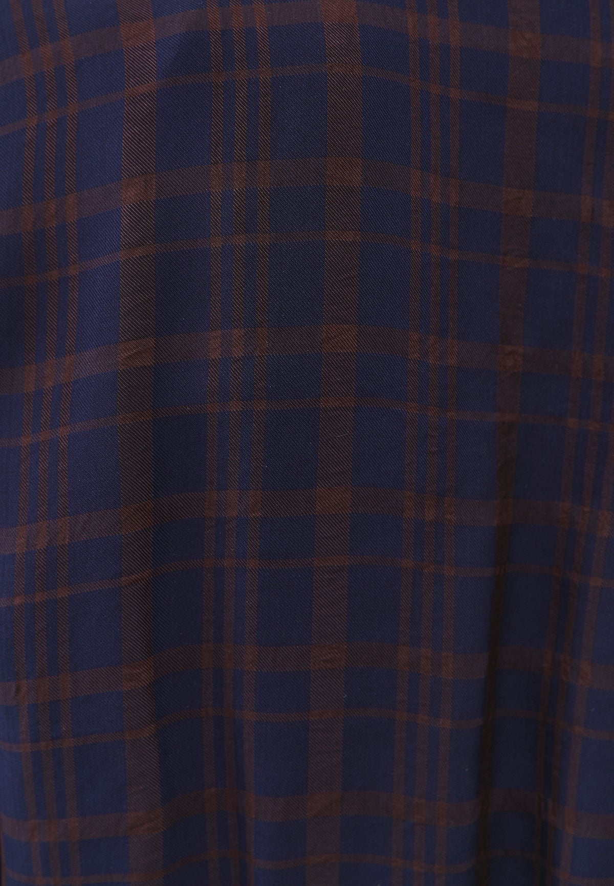 V-neck balloon sleeve long sleeve blouse - PLAID COMB
