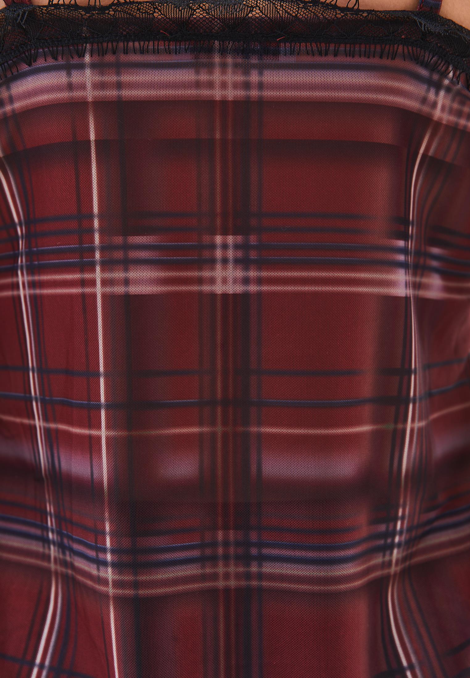 Sleeveless V-Neck Plaid Blouse - PLAID COMB