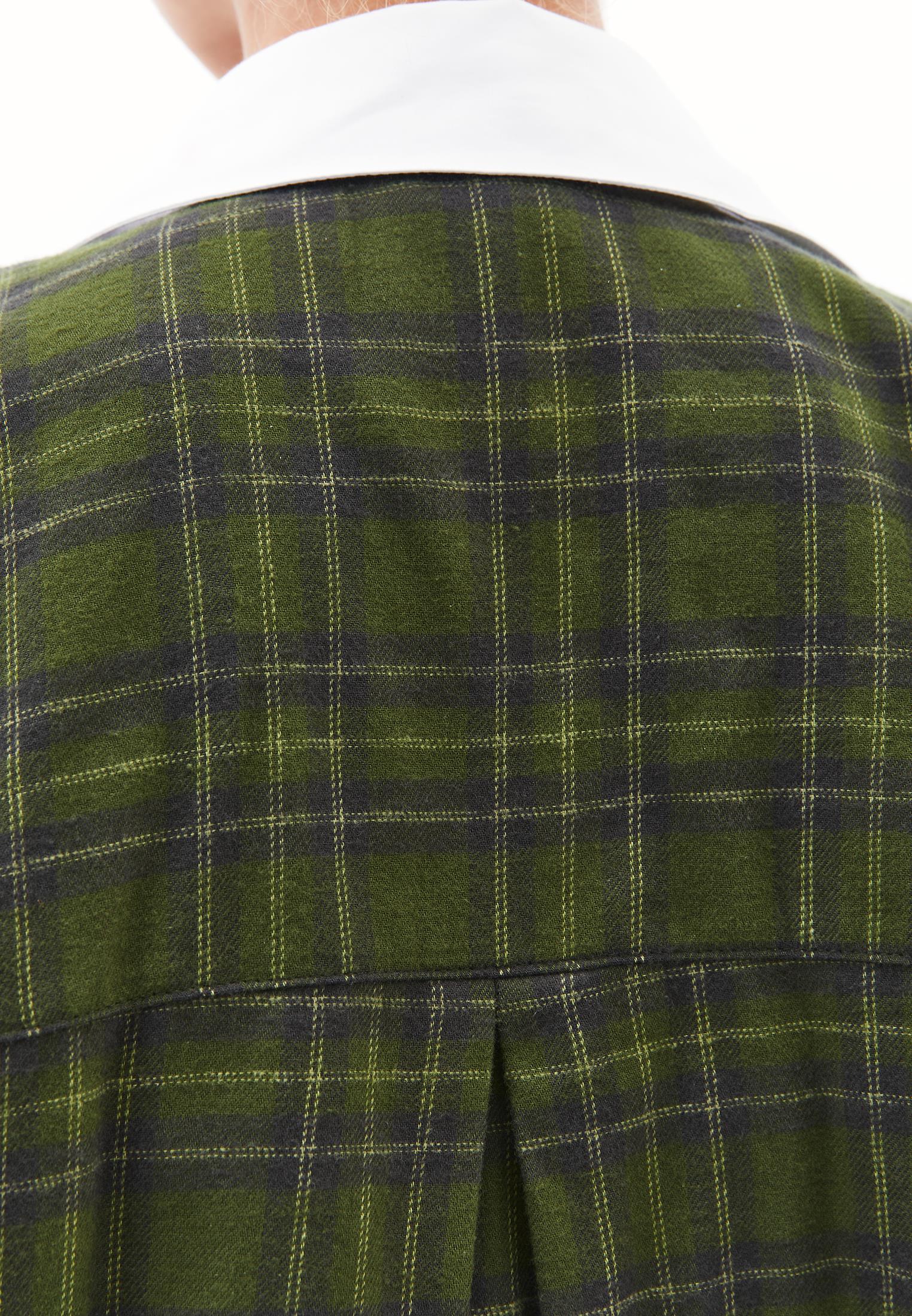 Buttoned Poplin Shirt - PLAID COMB