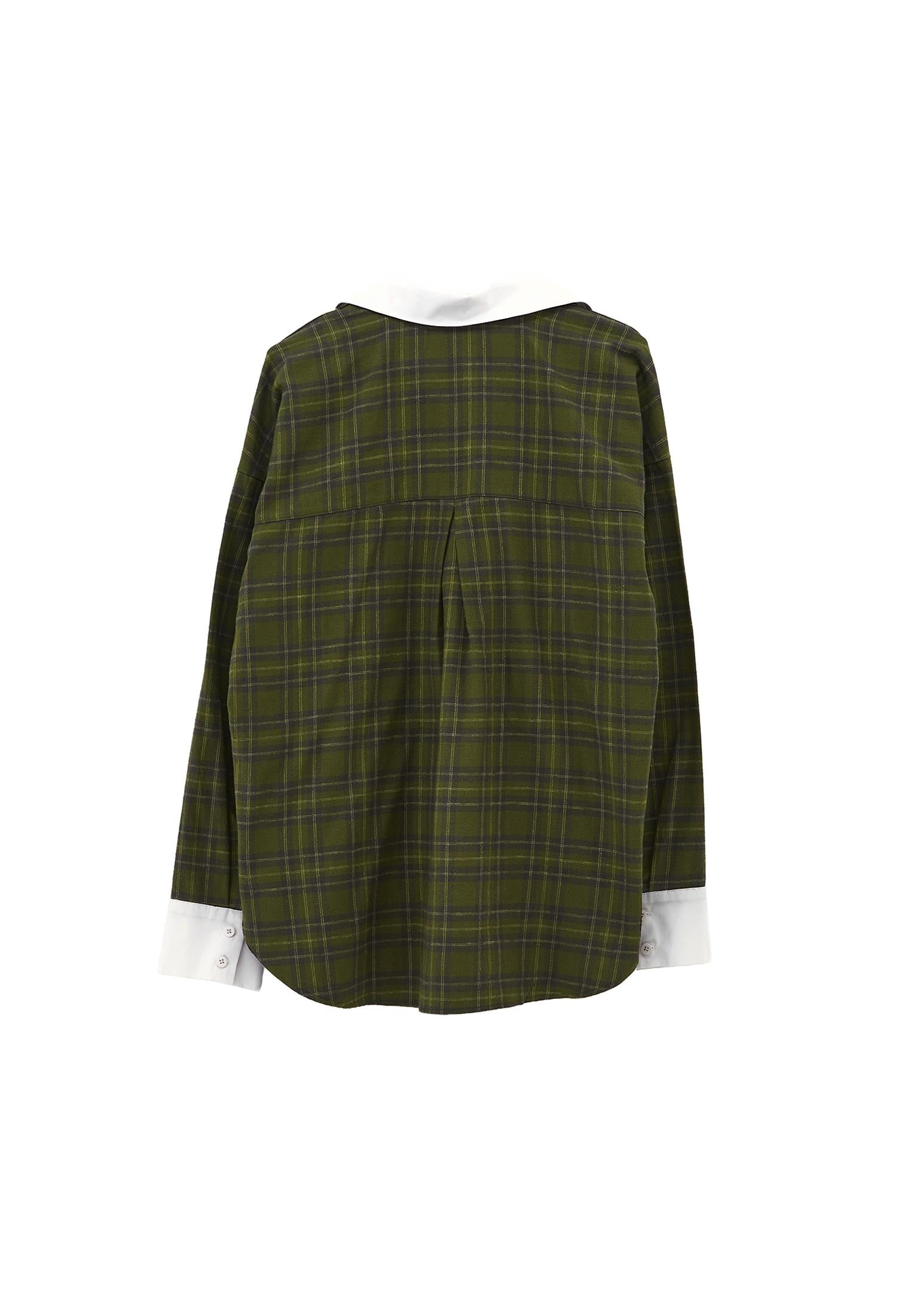 Buttoned Poplin Shirt - PLAID COMB