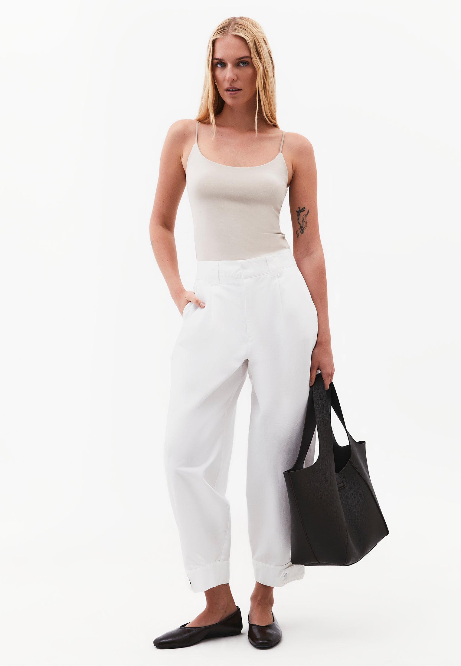 Bodycon Tank Top U Neck - PLAZA TAUPE