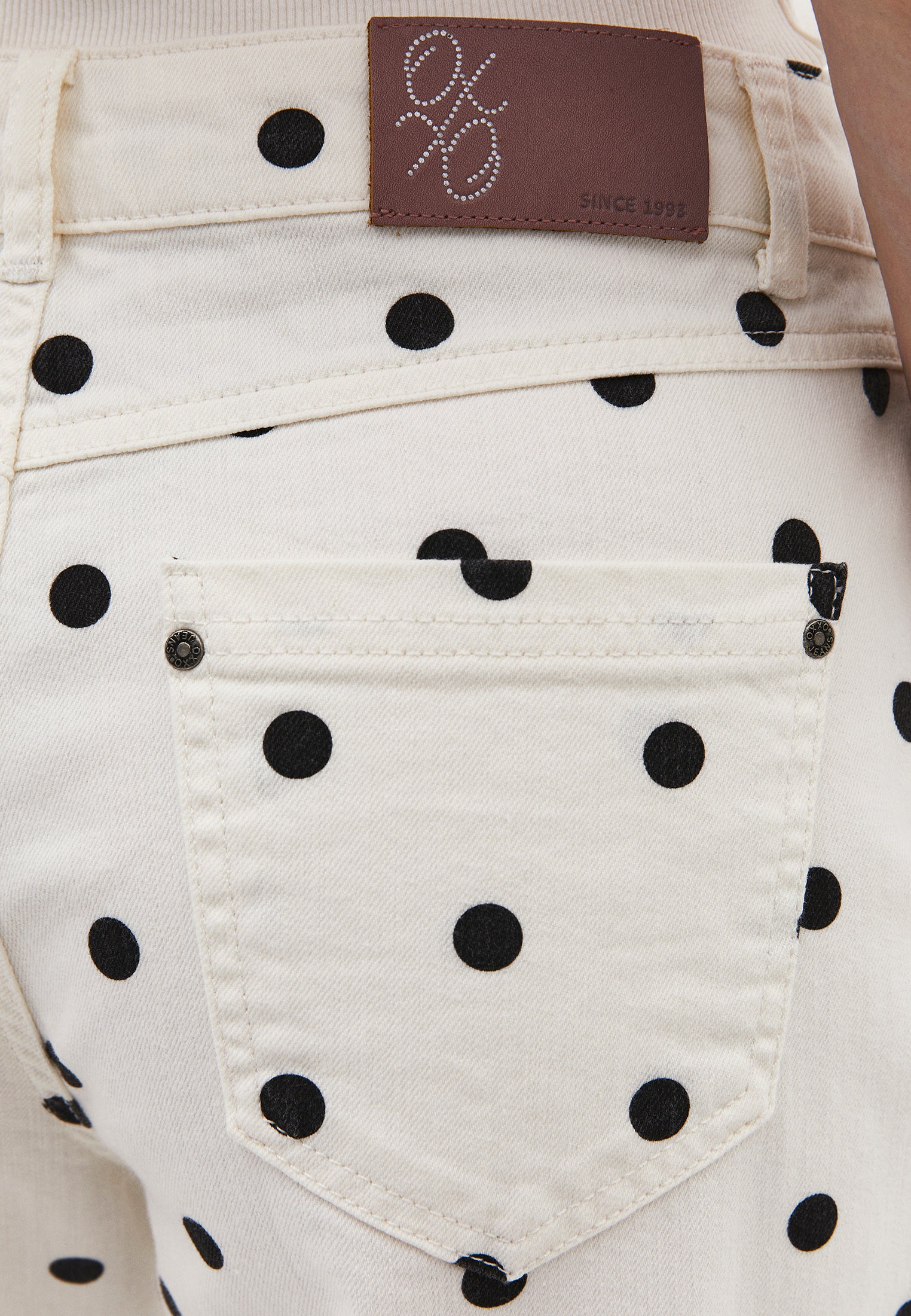 High Waist Printed Wide Leg Pants - POLKA DOT COMB