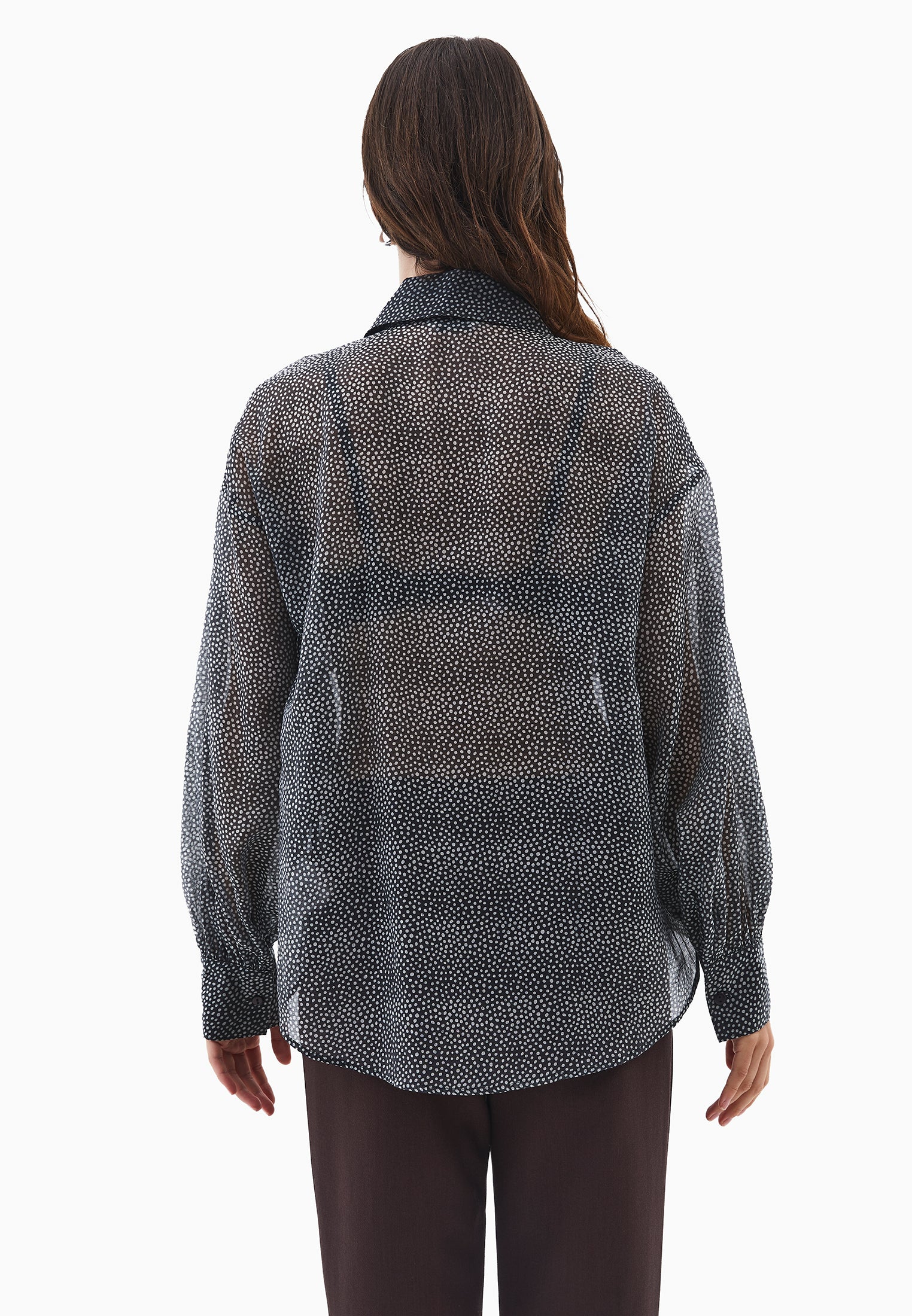 Loose Shirt With Button Details - POLKA DOT