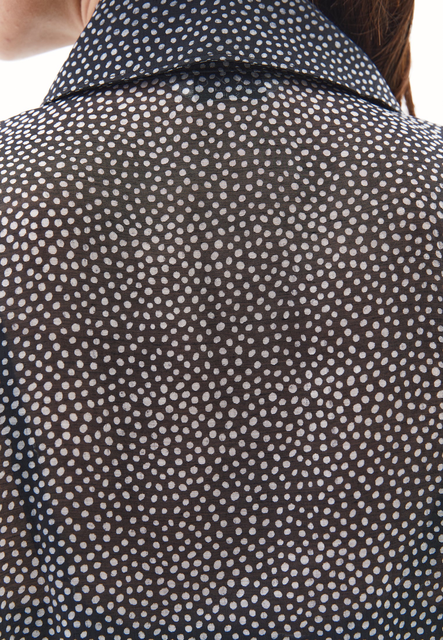 Loose Shirt With Button Details - POLKA DOT