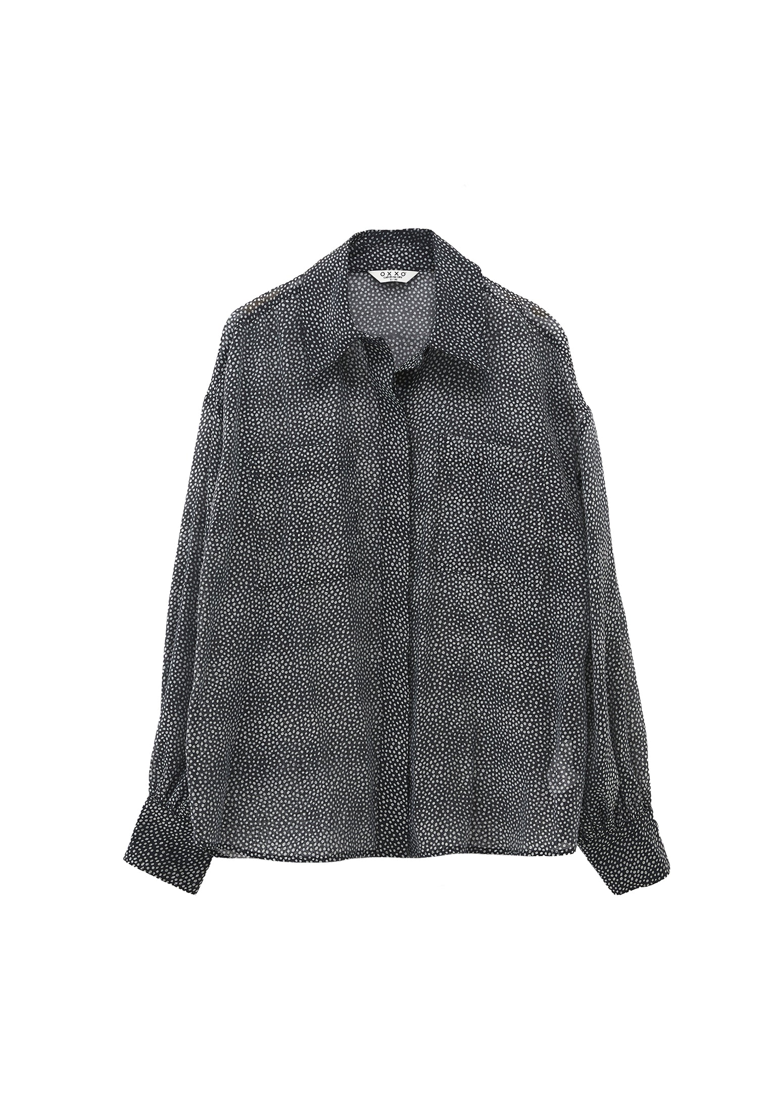 Loose Shirt With Button Details - POLKA DOT