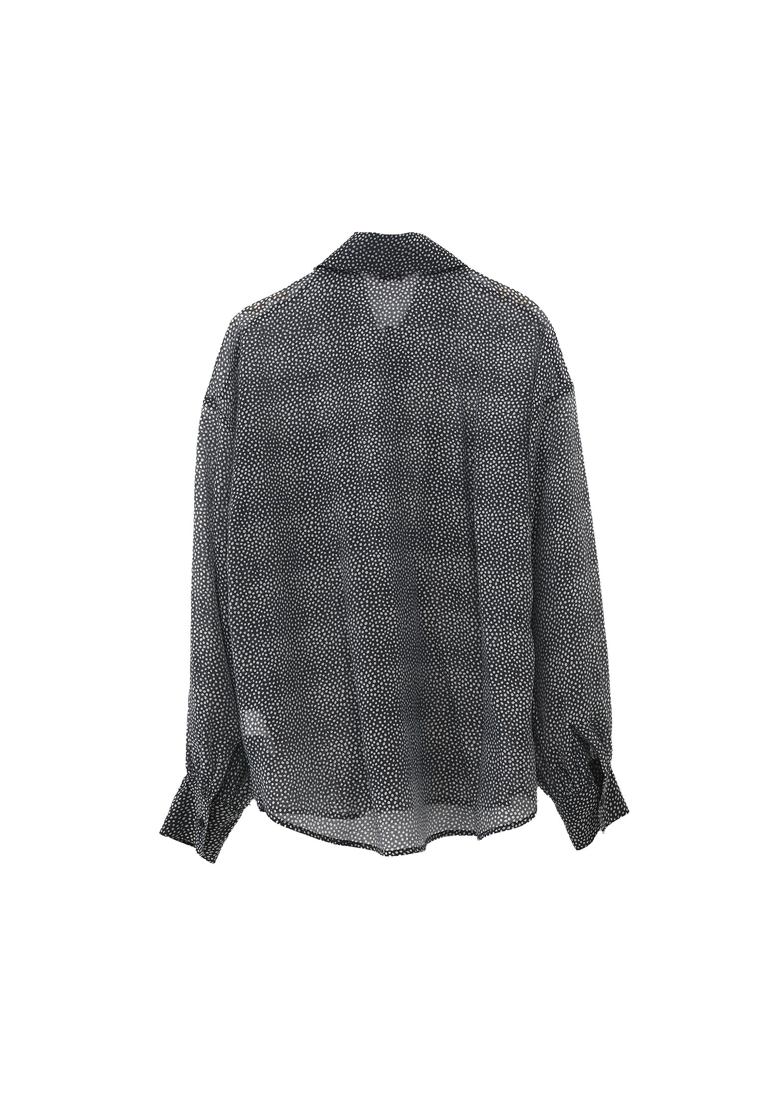 Loose Shirt With Button Details - POLKA DOT