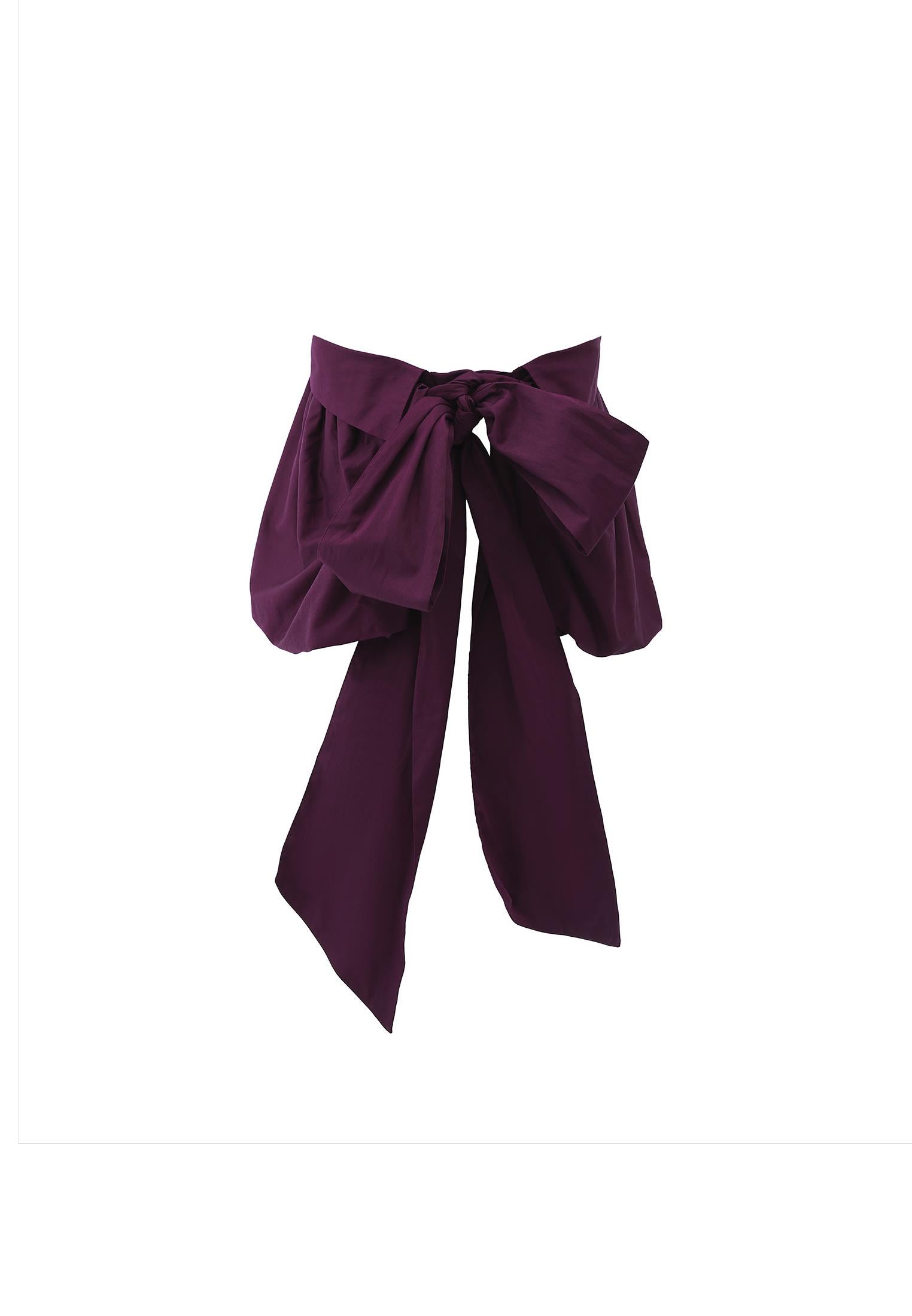 Strapless Blouse - POTENT PURPLE