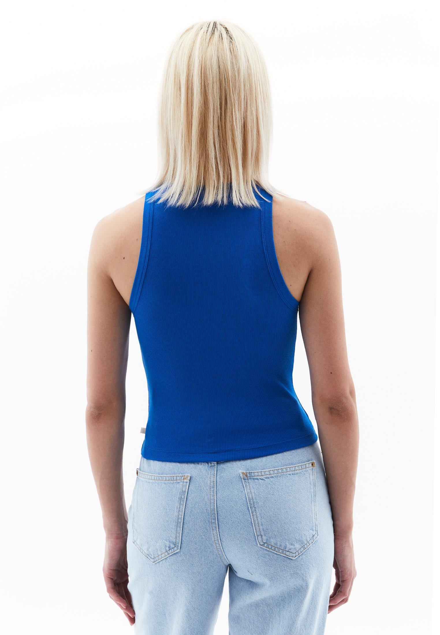 Halter Neck Sleeveless Tank - PRINCESS BLUE