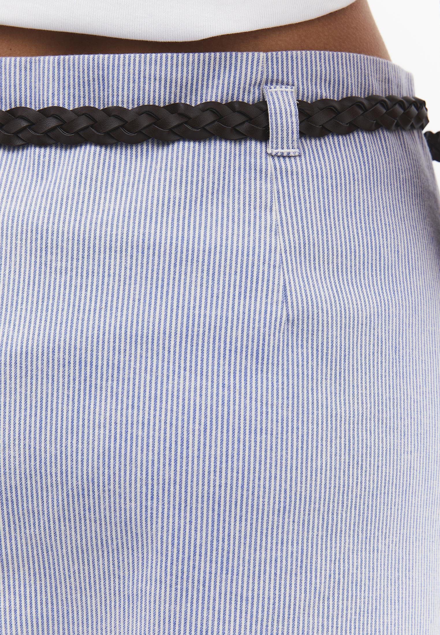 Striped Shorts With Belt Detail - PROVENCE STRIPE