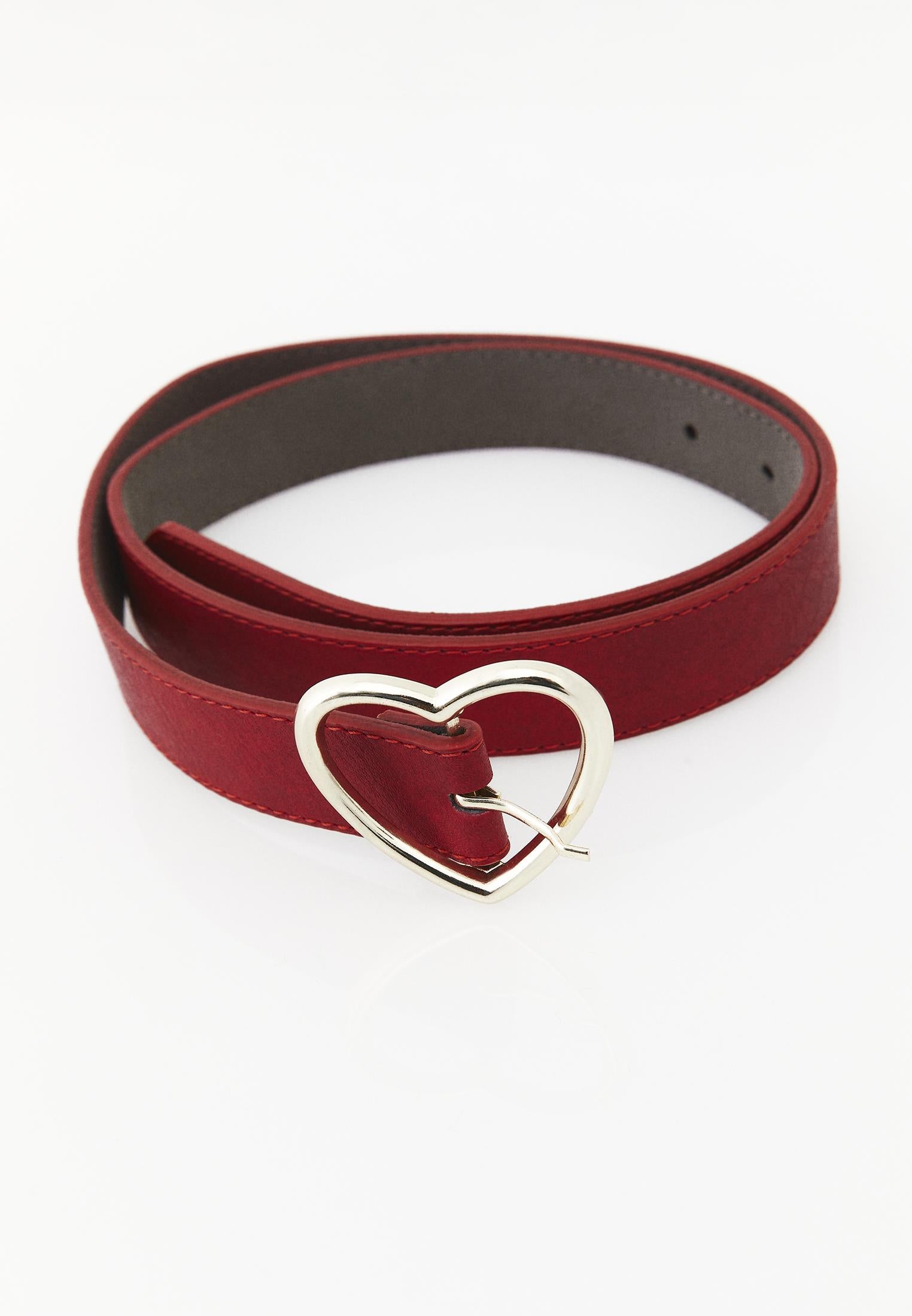 Modern Design Women Belt - RACING RED