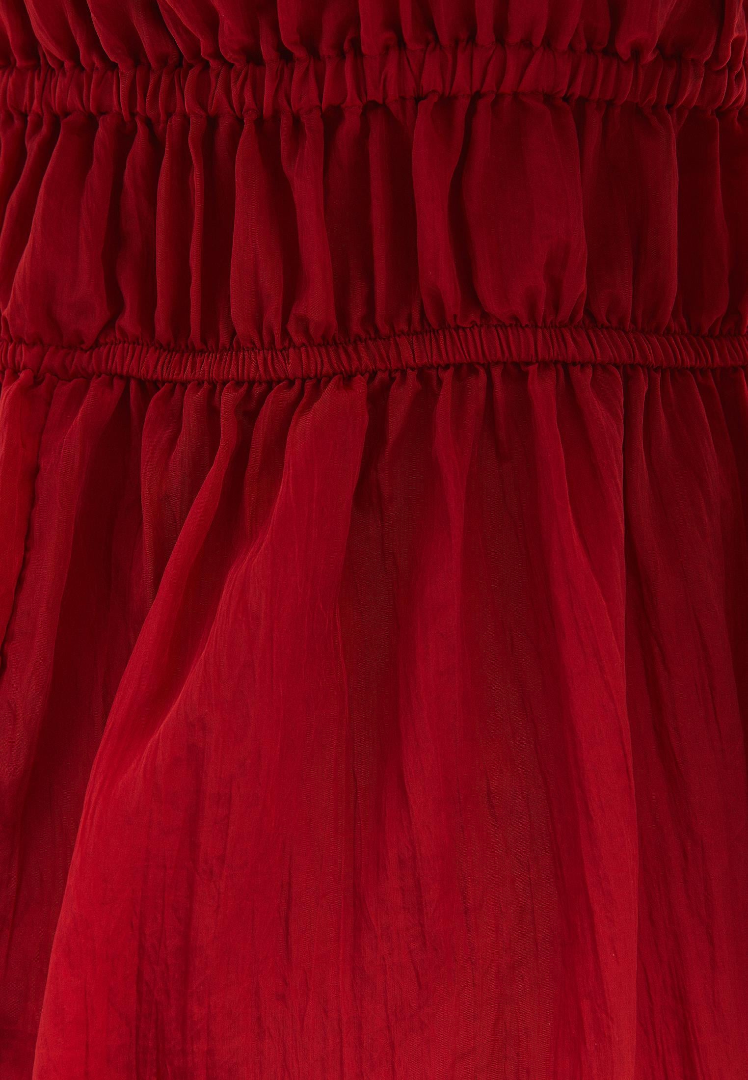 Wrinkled Look Dress - RACING RED
