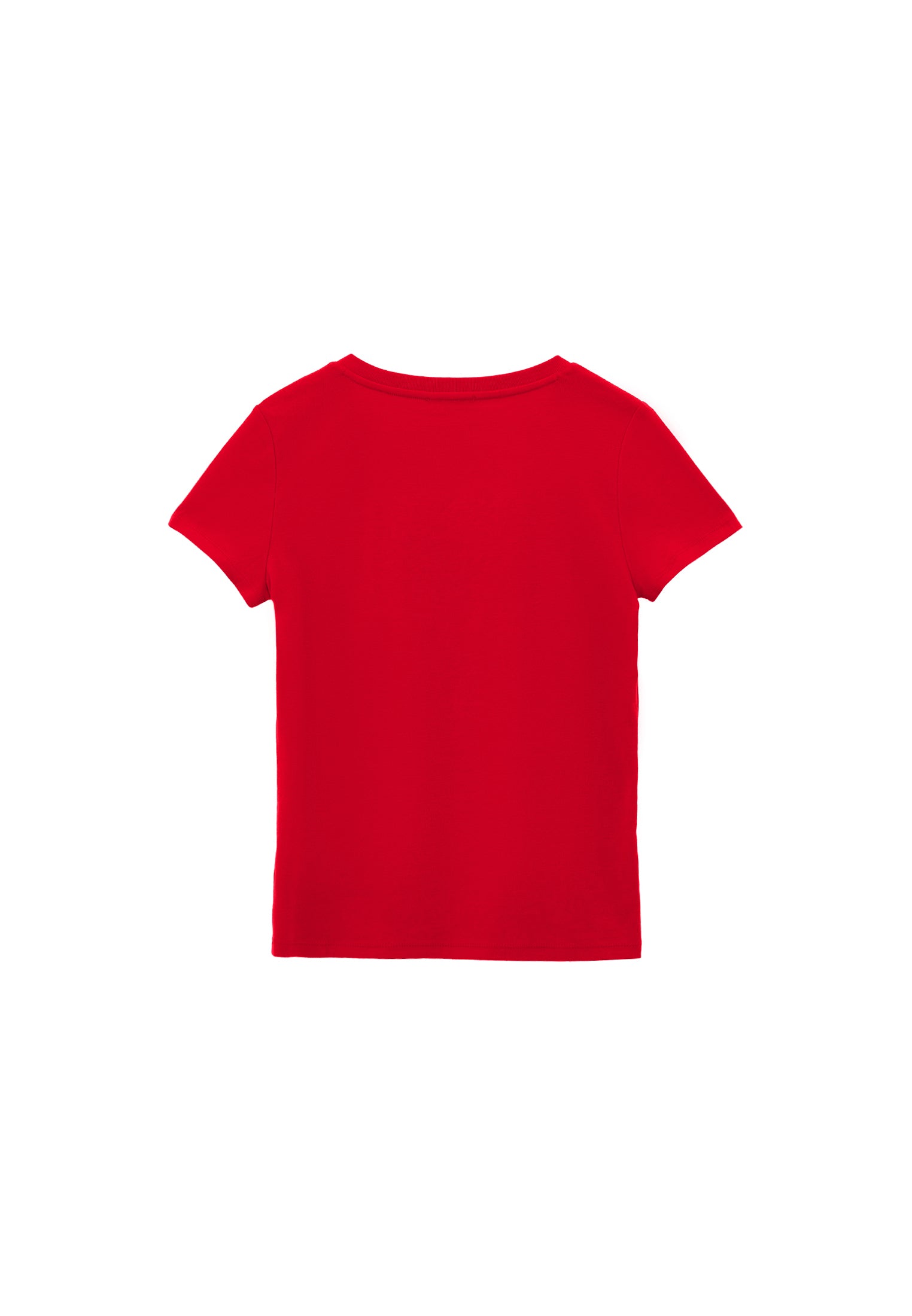 V Neck Short Sleeve T-Shirt - RACING RED