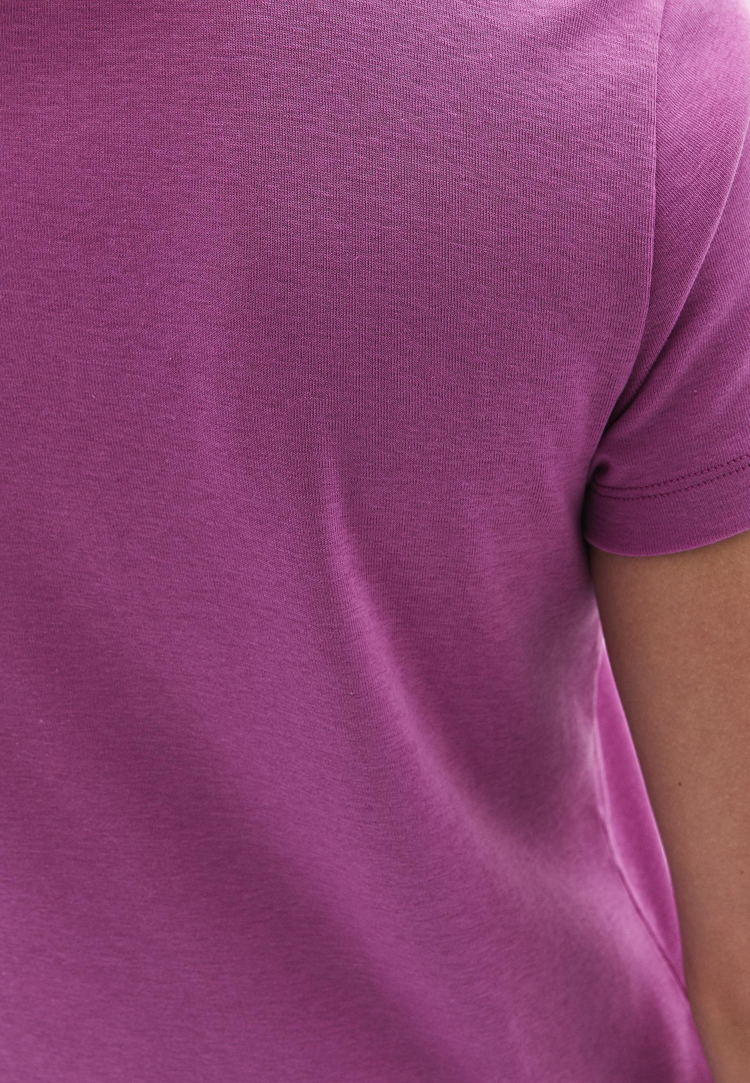 V Neck Short Sleeve Women's T-Shirt - RADIANT ORCHID
