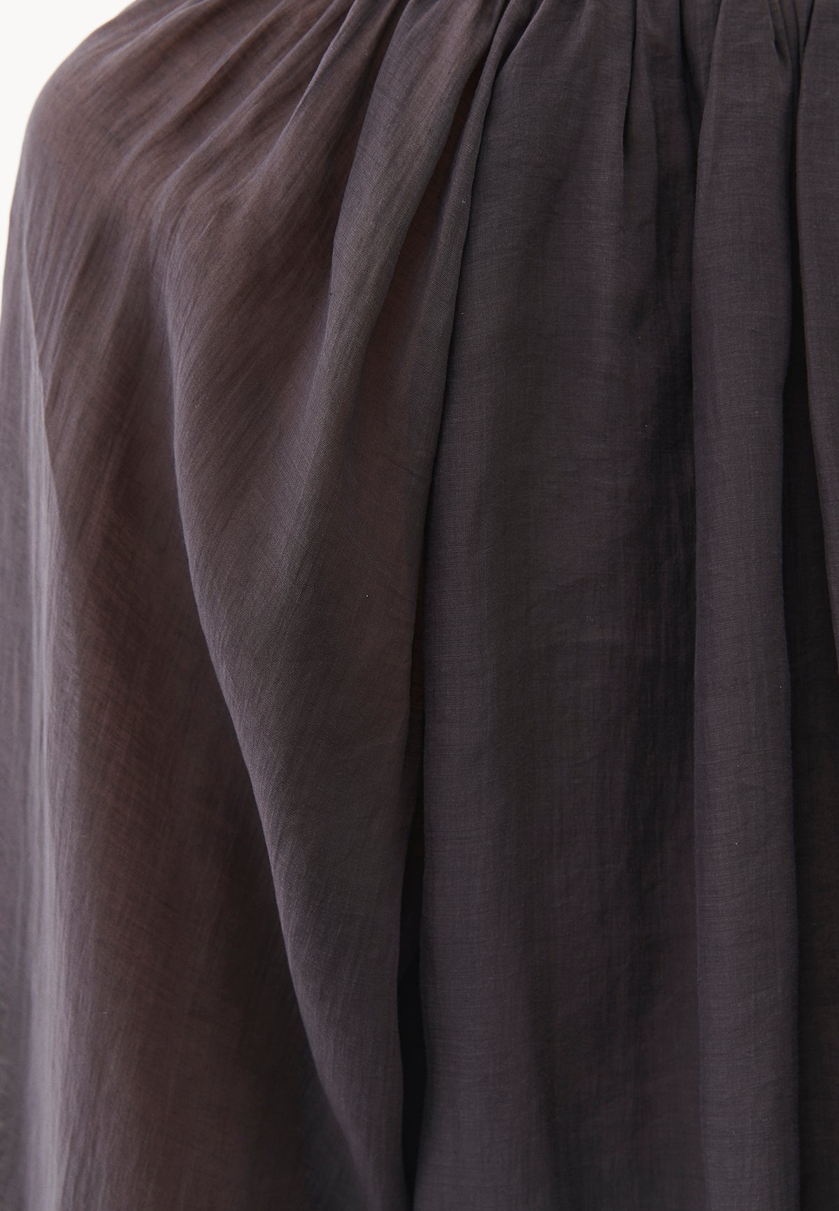 Long Sleeve V-Neck Blouse with Elastic Detailing - RAVEN