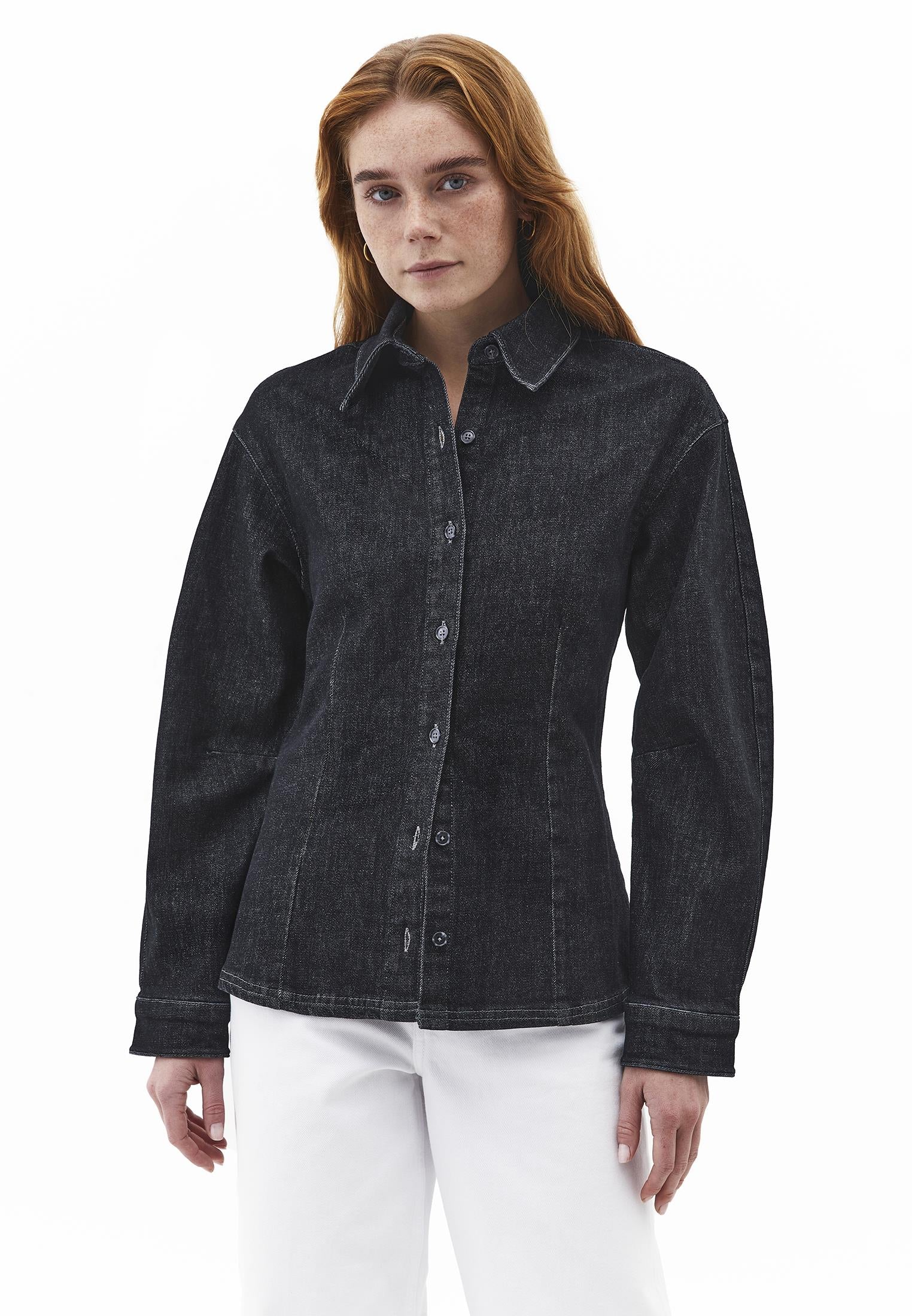 Buttoned Long Sleeve Shirt - RAW DENIM