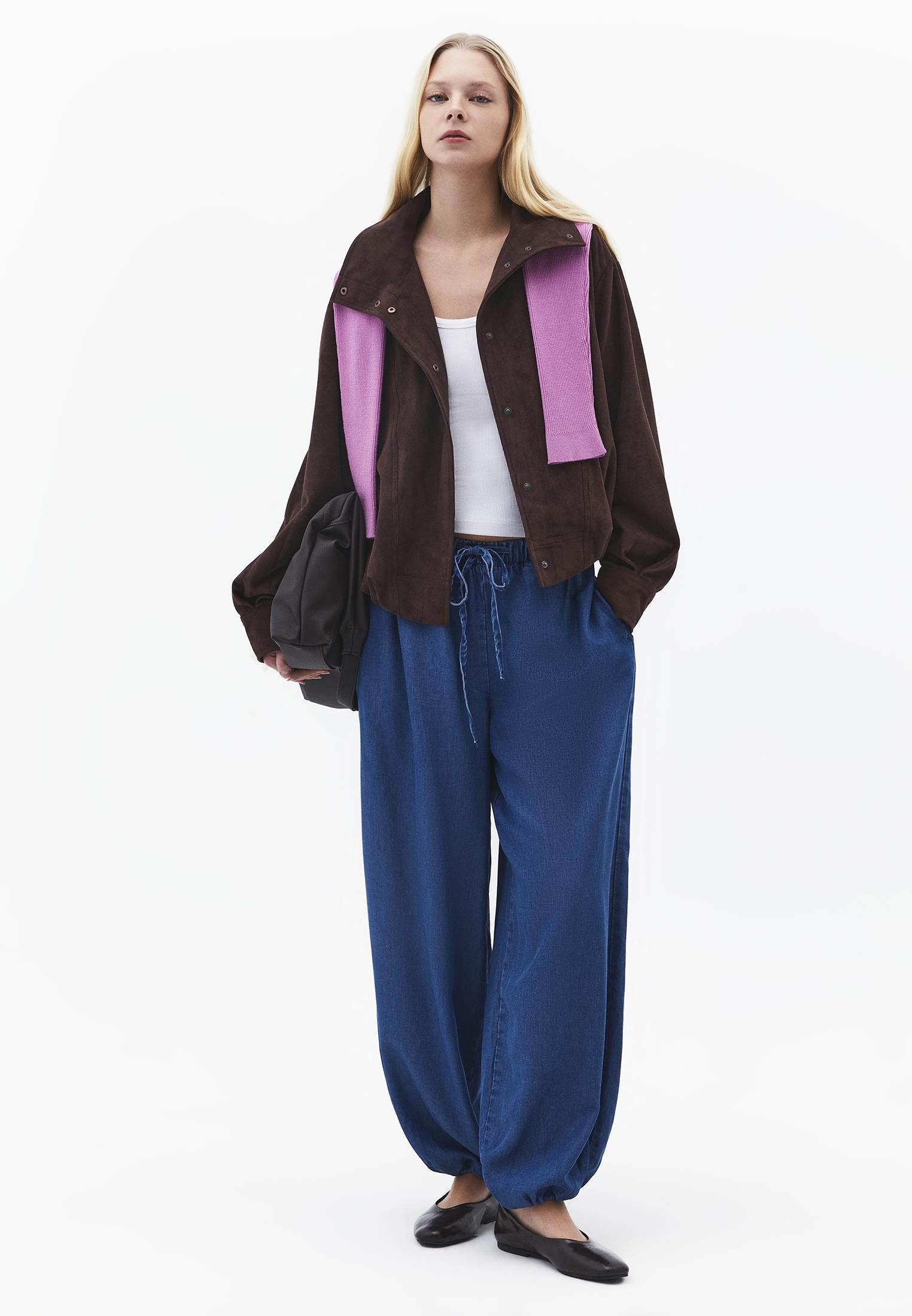 Balloon Form Jogger Jeans - RODEO BLUE DENIM