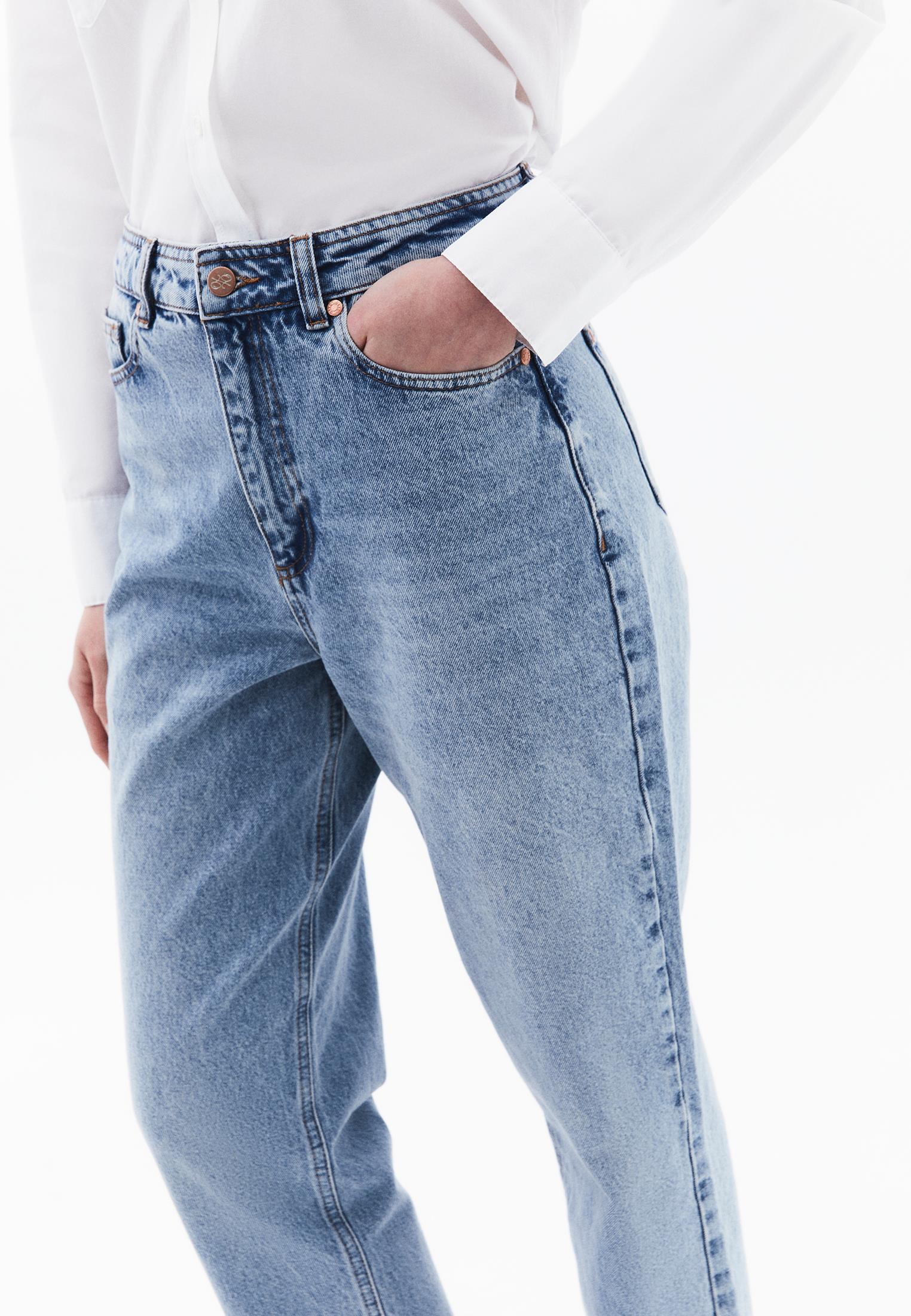Ultra High Waist Slim Pants - RODEO BLUE DENIM