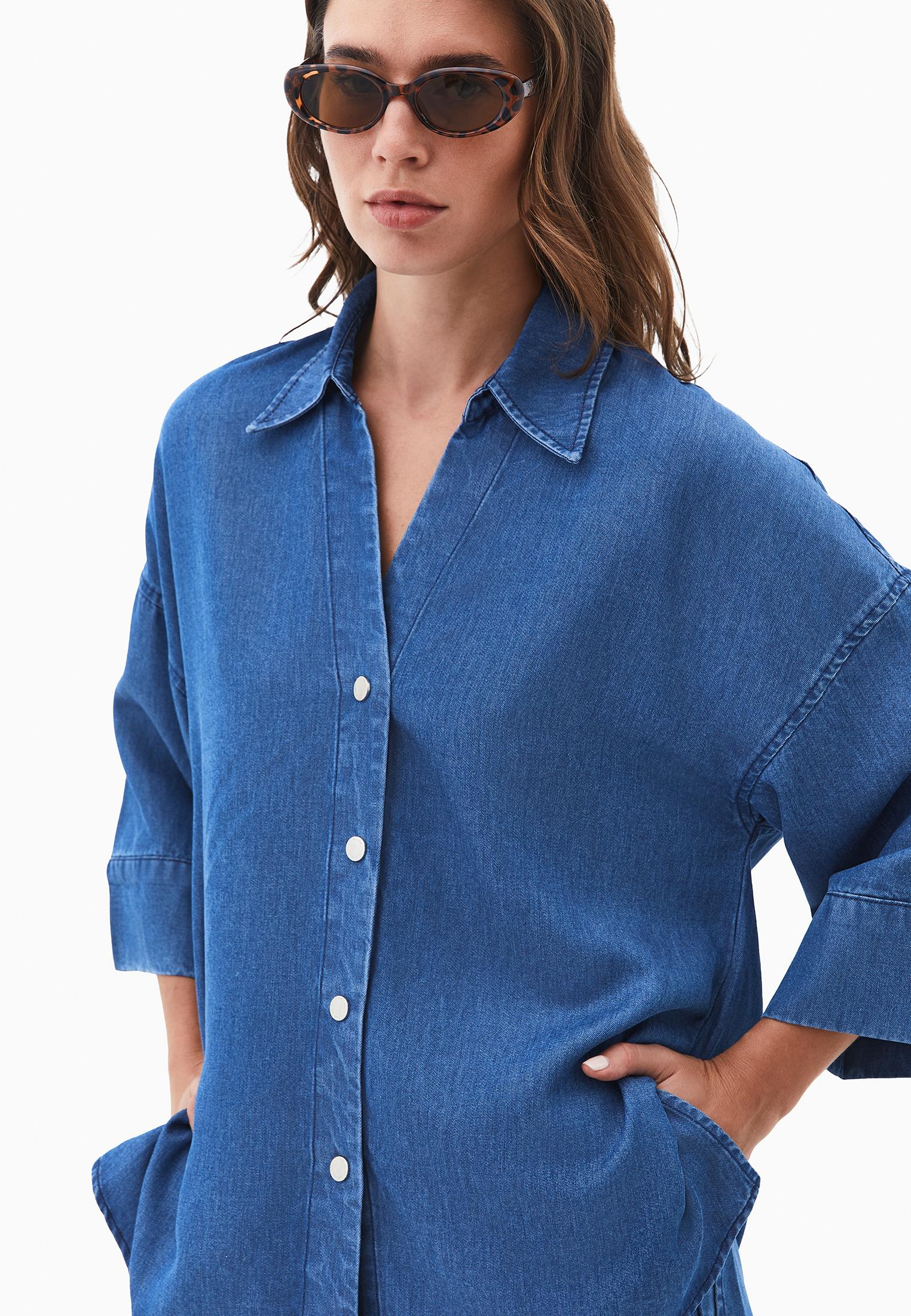 Lyocell Oversize Tunic - RODEO BLUE DENIM