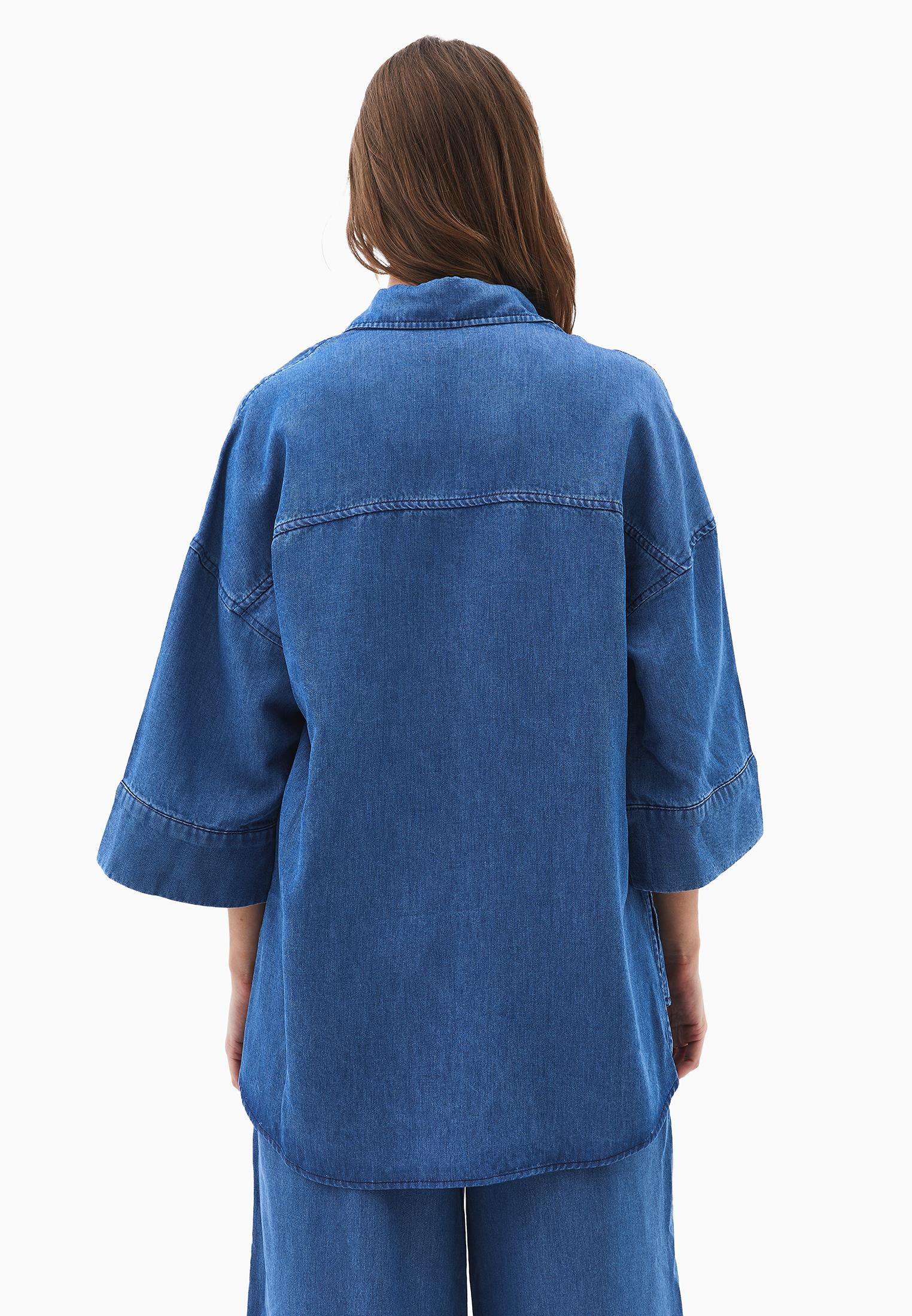 Lyocell Oversize Tunic - RODEO BLUE DENIM
