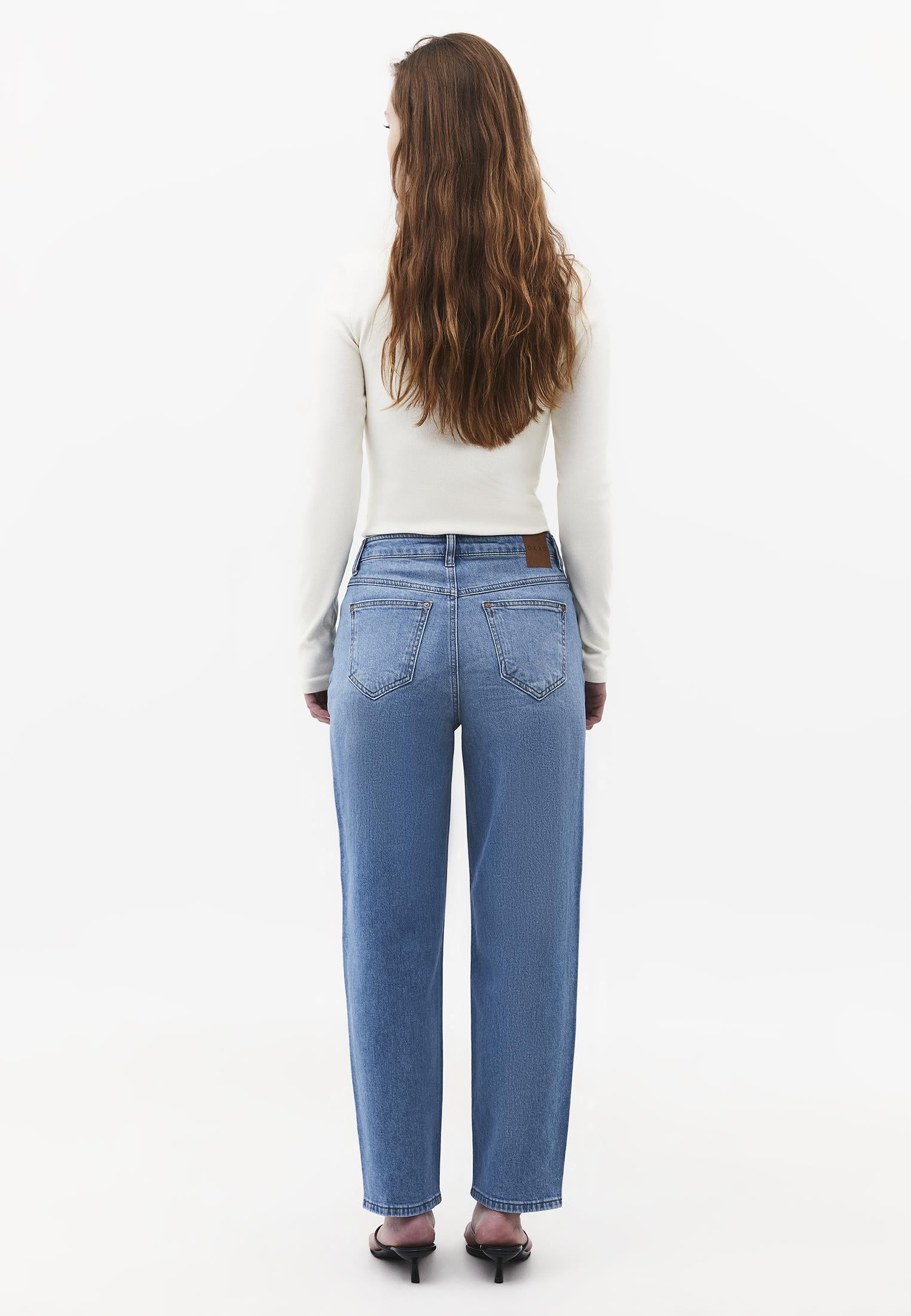 Mom Jeans - RODEO BLUE DENIM