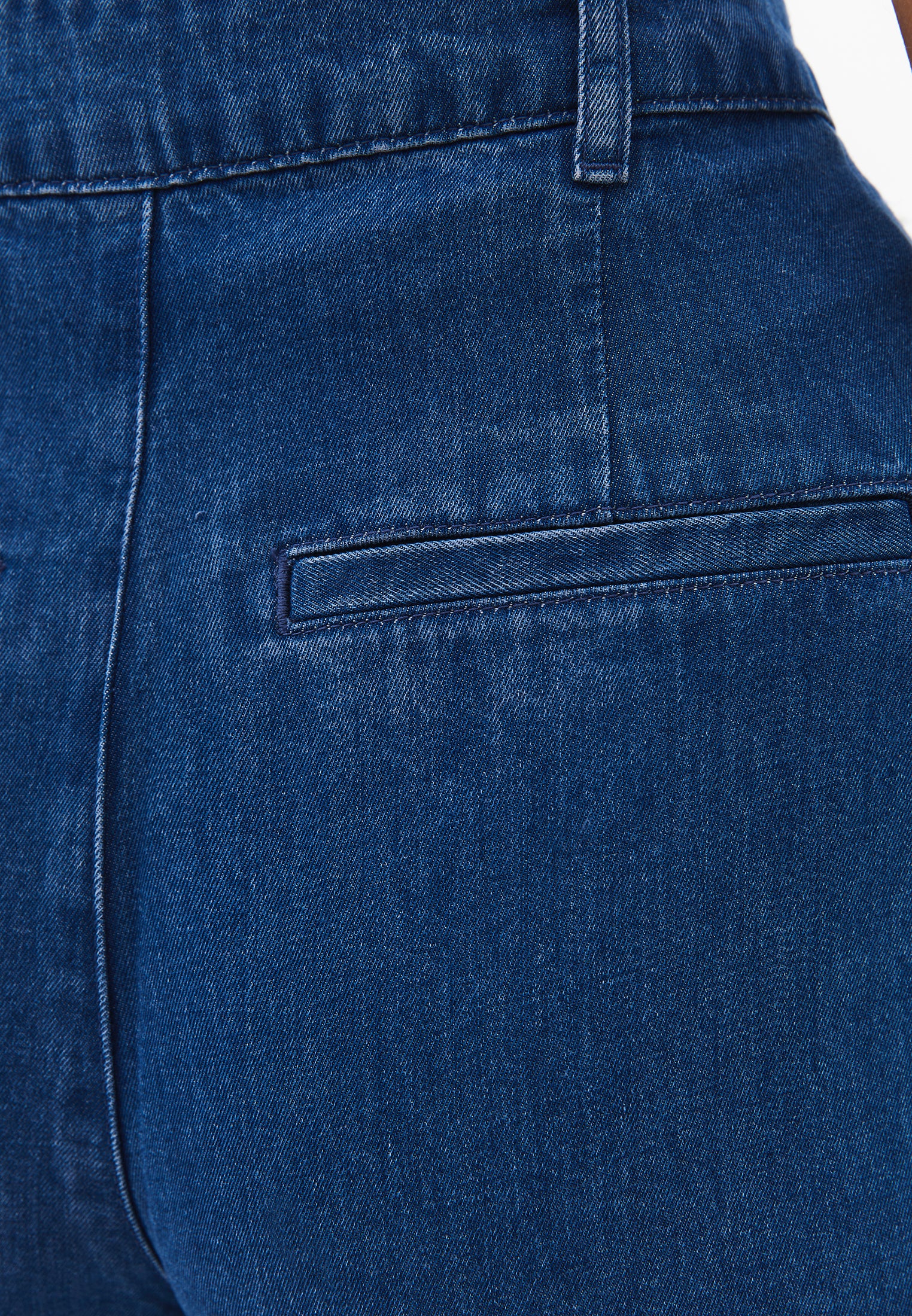 Pleated Wide Leg Pants - RODEO BLUE DENIM