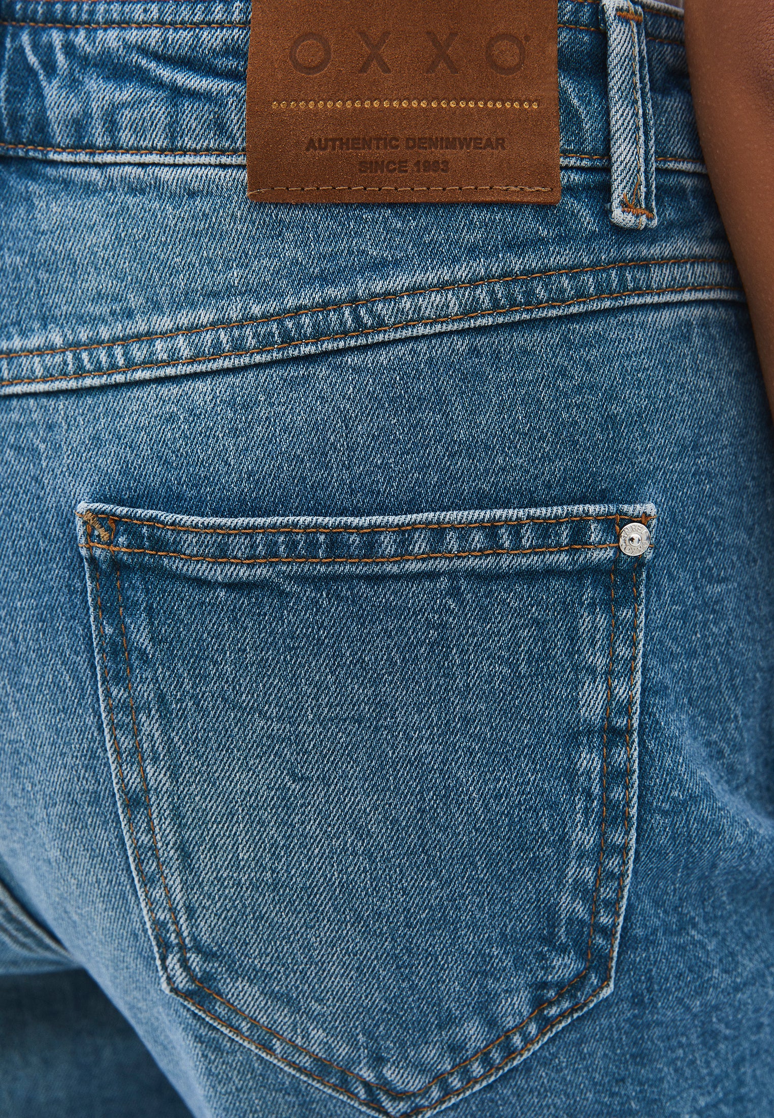 Ultra High Waist Five Pocket Straight Leg Pants - RODEO BLUE DENIM