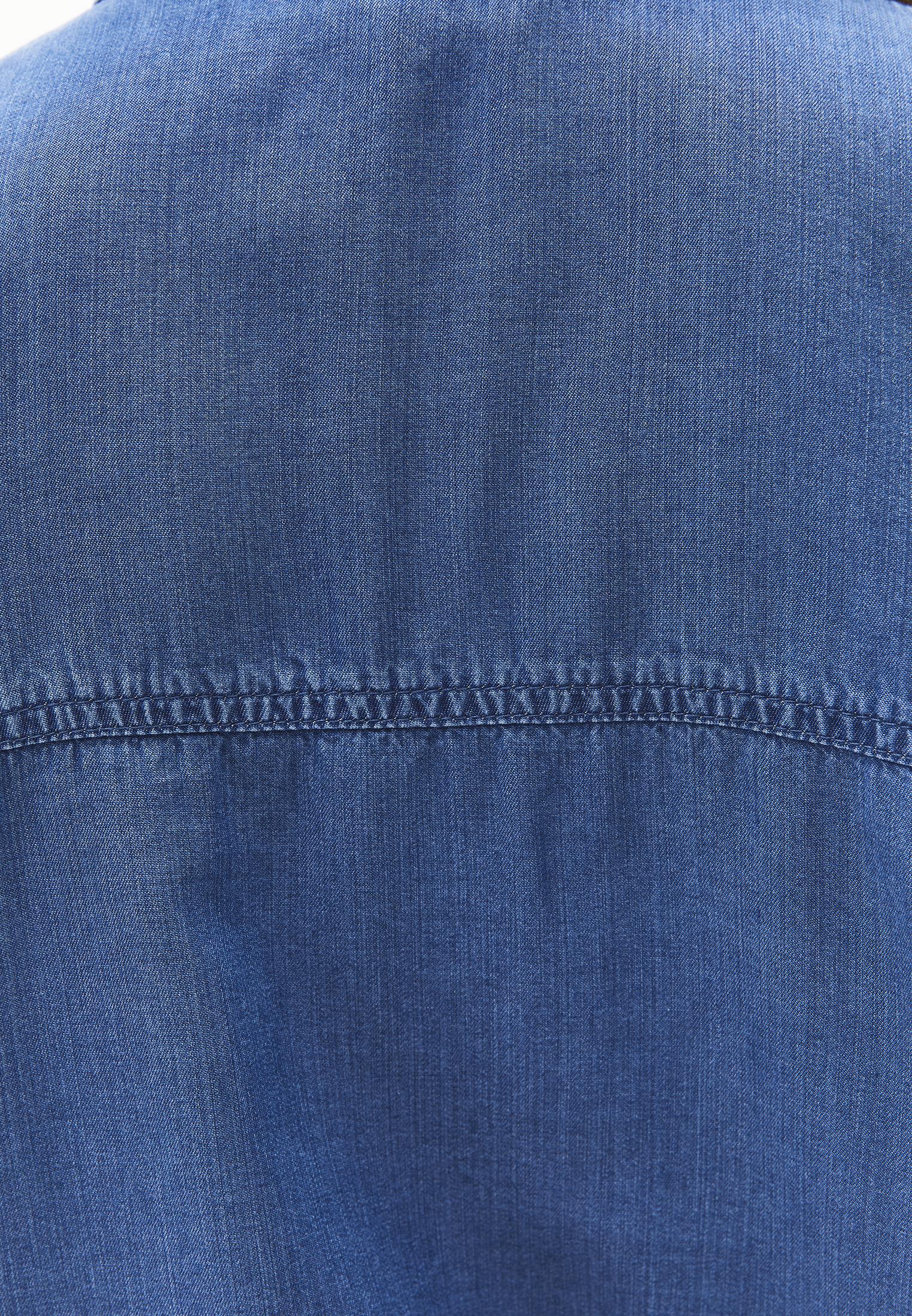 Shirt Collar Long Sleeve Shirt - RODEO BLUE DENIM