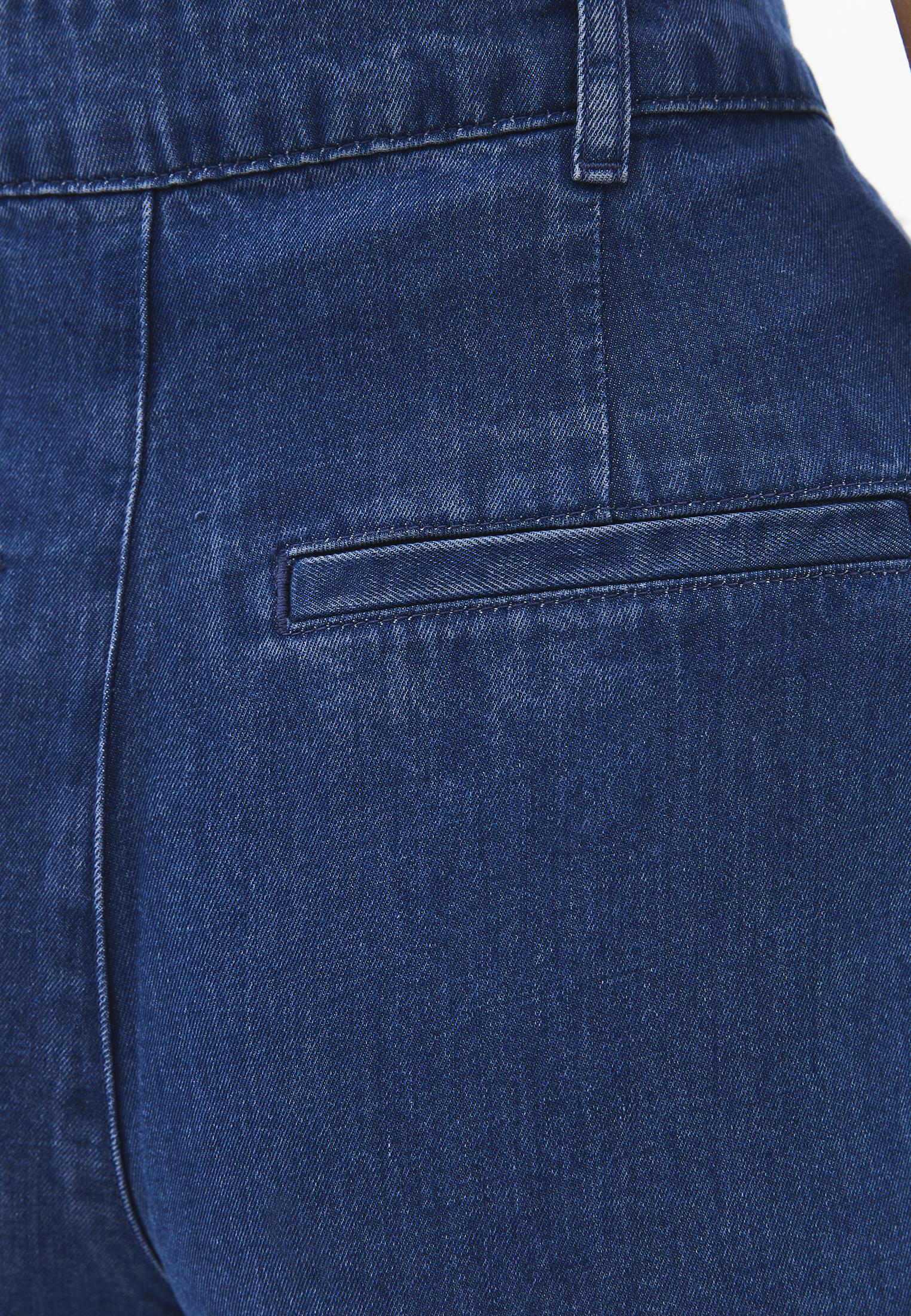 Pleated Wide Leg Pants - RODEO BLUE DENIM
