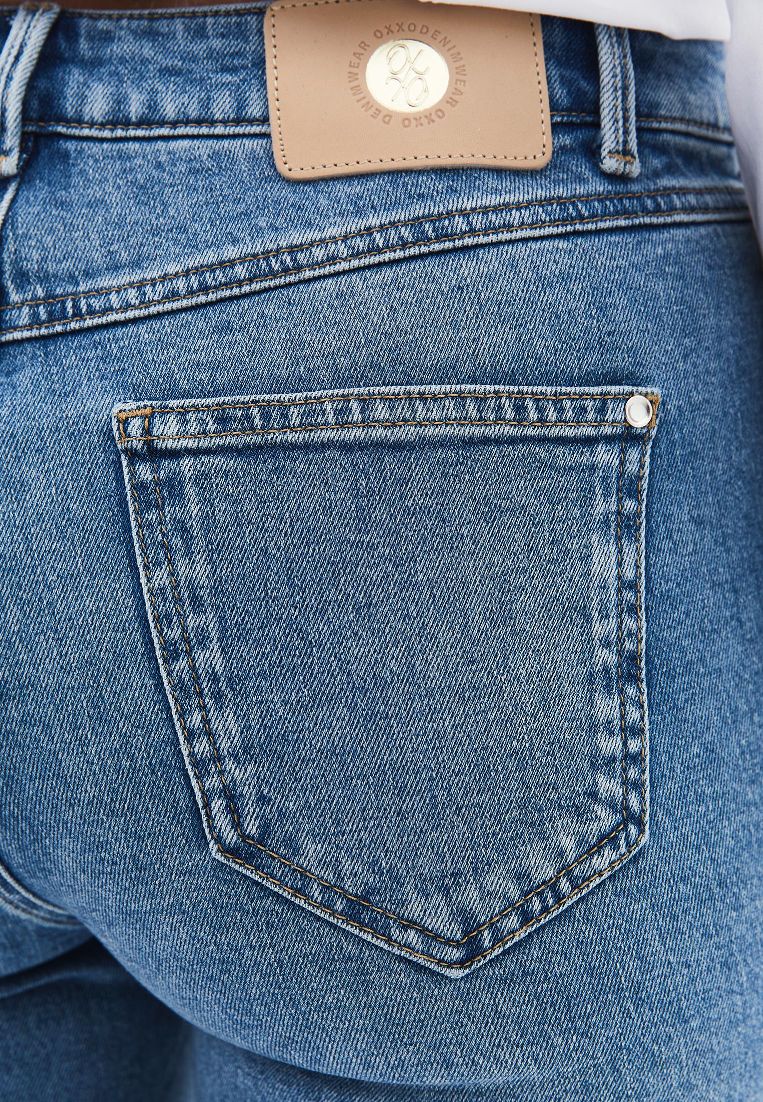 High Waist Straight Leg Pants - RODEO BLUE DENIM