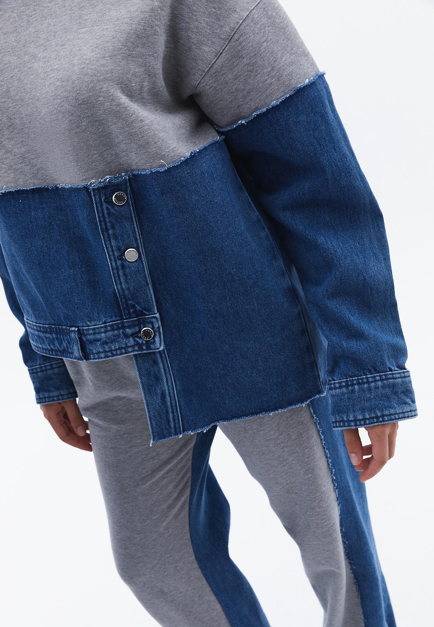 Asymmetric Oversize Sweatshirt - RODEO DENIM
