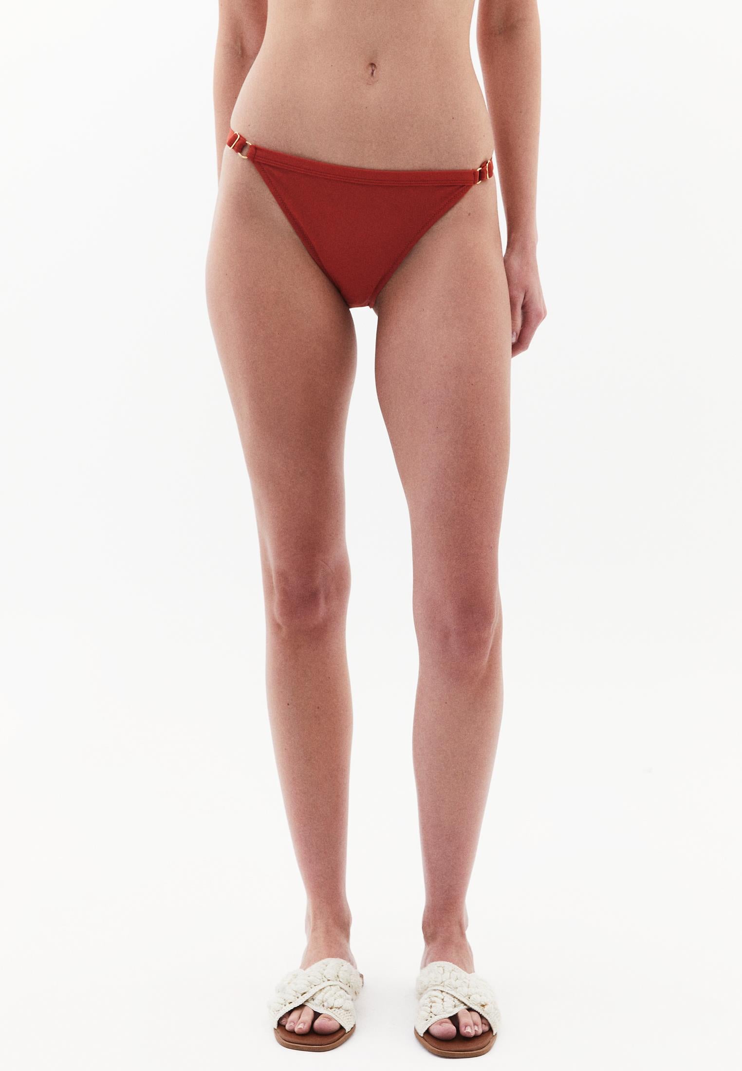 Buckled Low Waist Bikini Bottom - ROOIBOS TEA