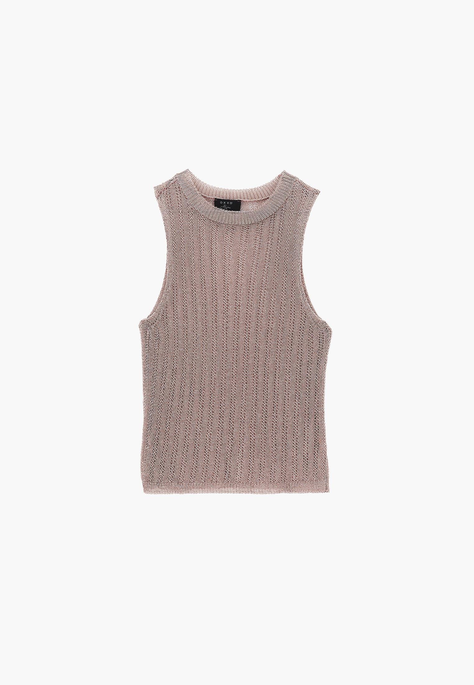 Standard Crew Neck Relaxed Tank Top - ROSE GOLD