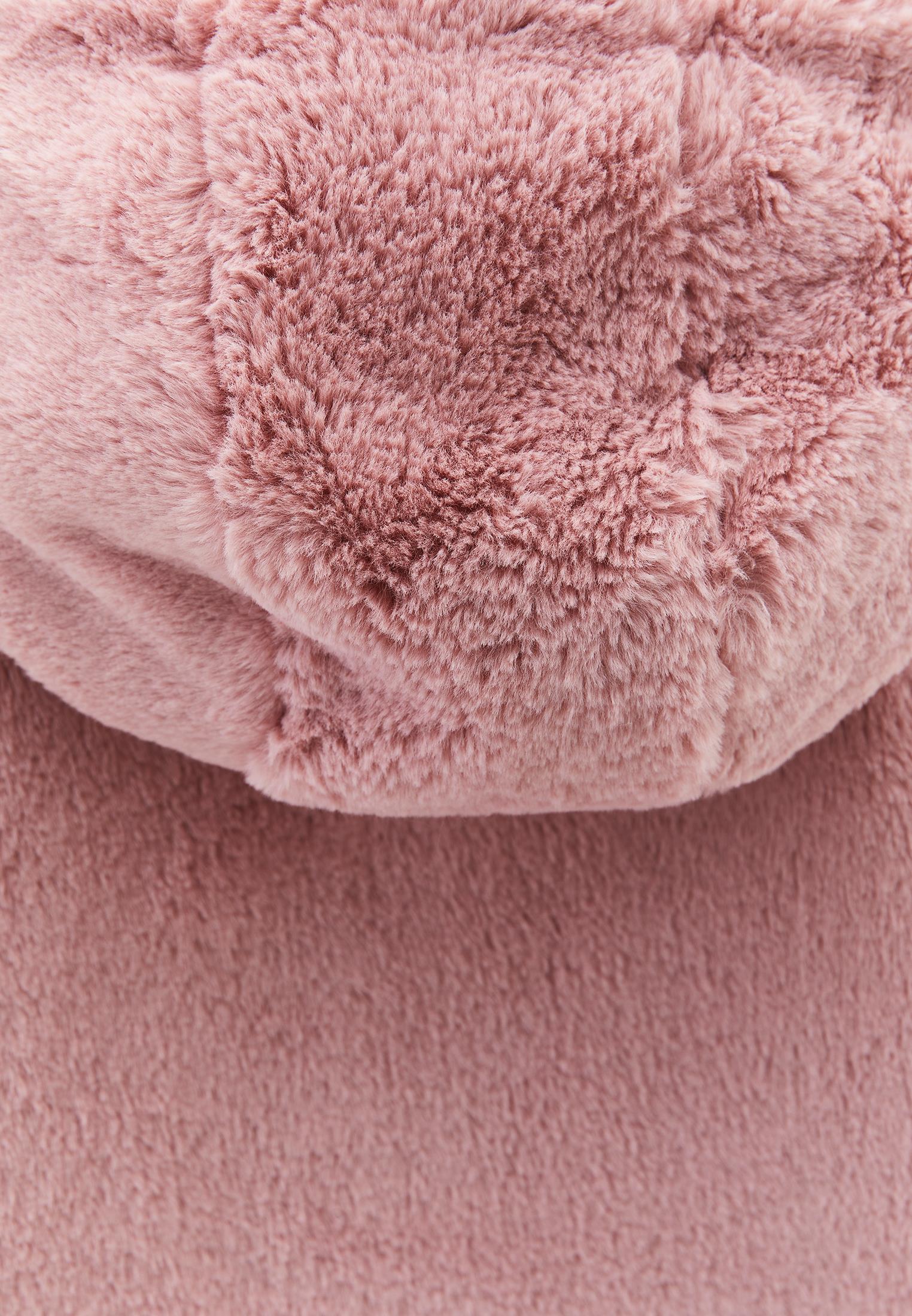 Hooded Fur Jacket - ROSE SMOKE