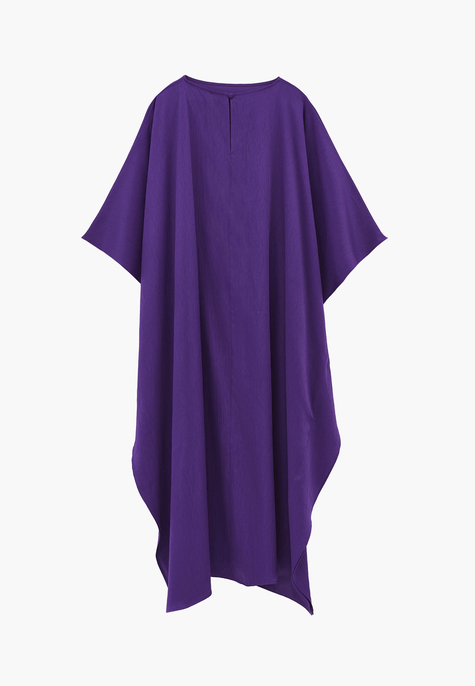 Long Boat Neck Loose Dress - ROYAL PURPLE