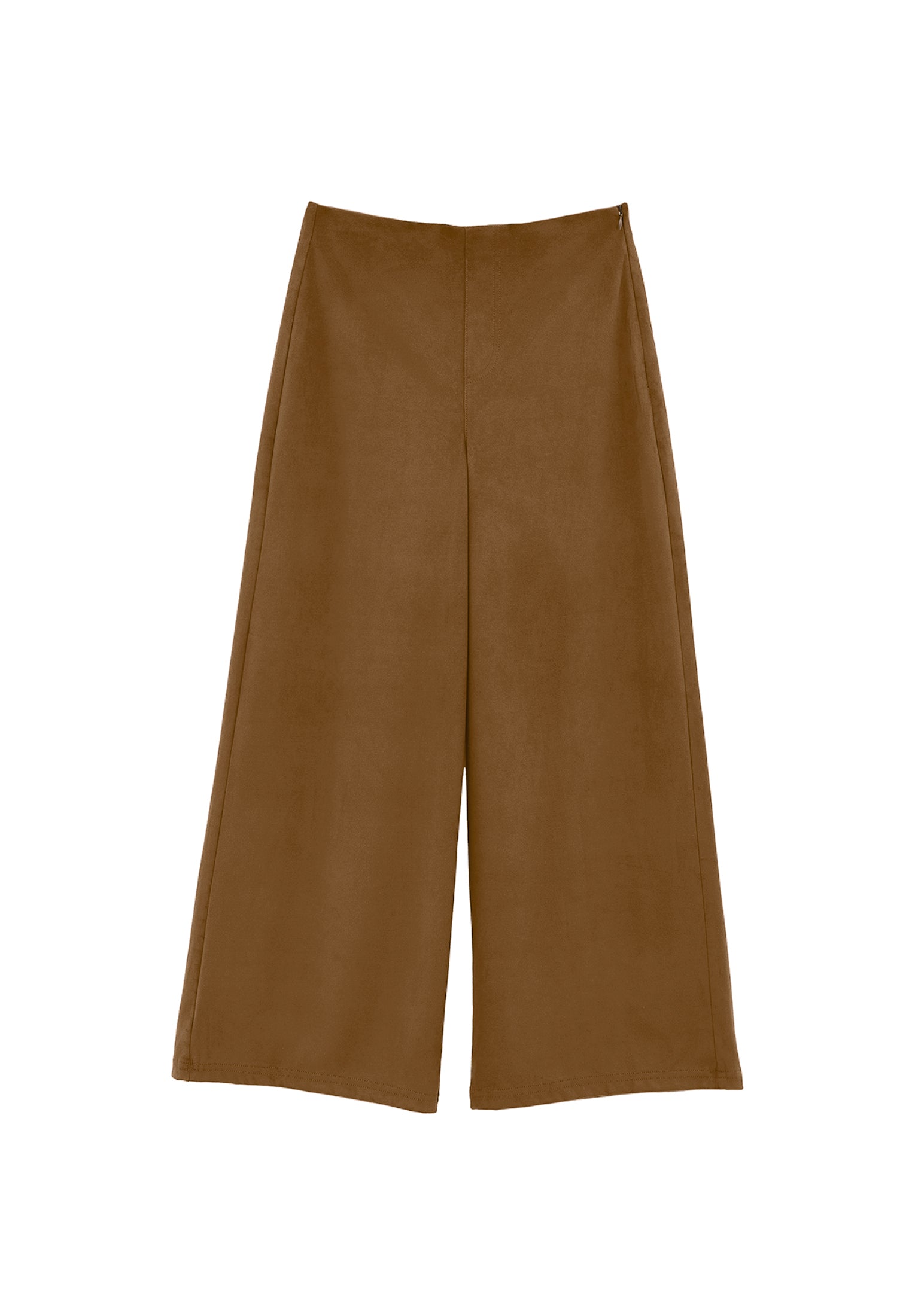 High Waist Wide Leg Trousers - RUBBER