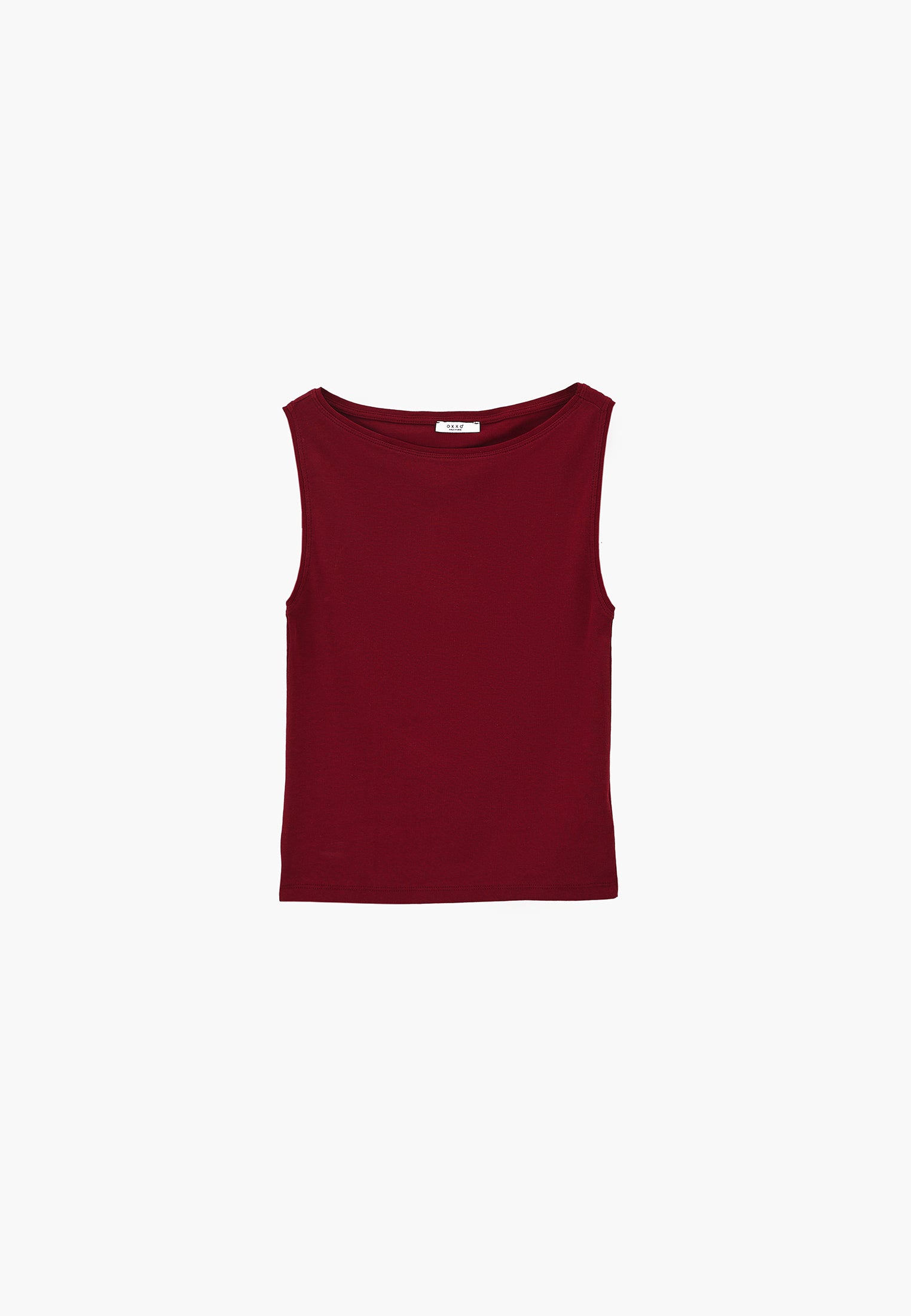 Boat Neck Tank Top - RUMBA RED