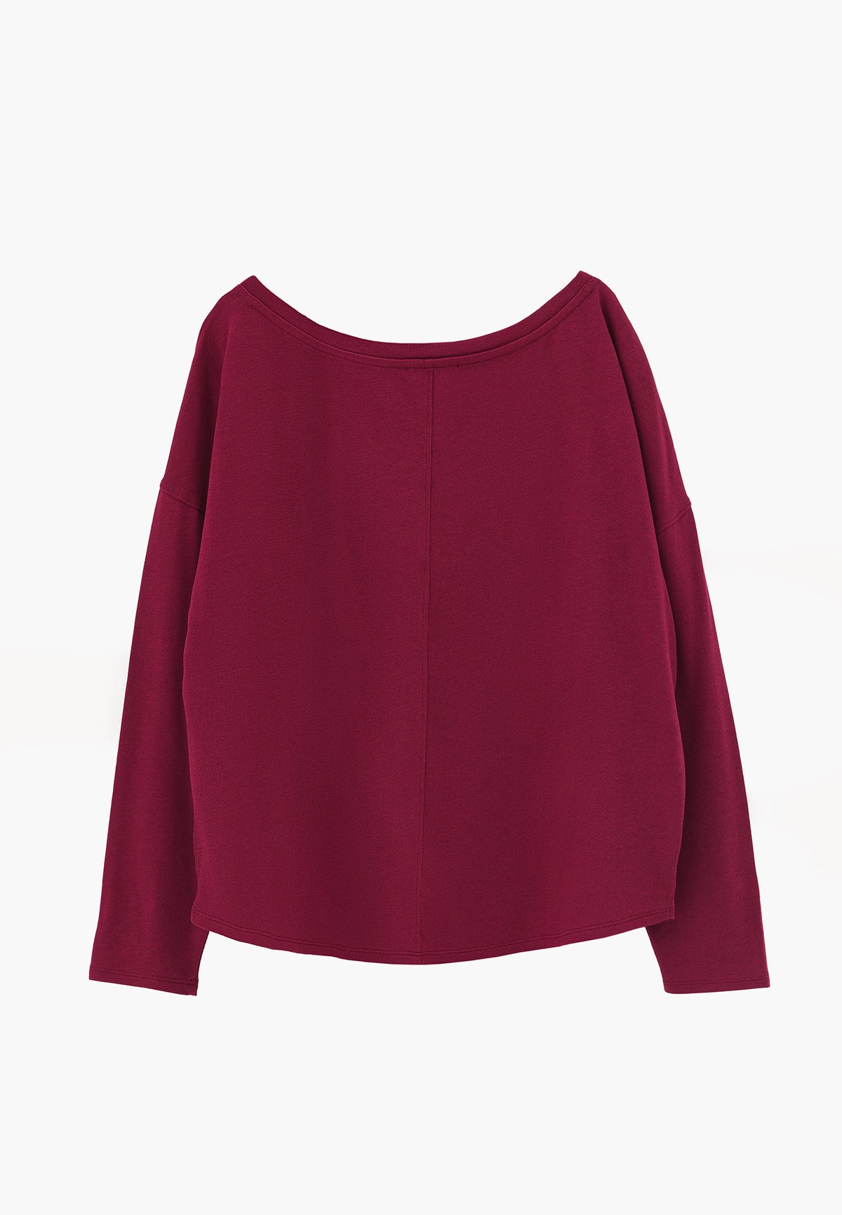Boat Neck Knit Sweater - RUMBA RED