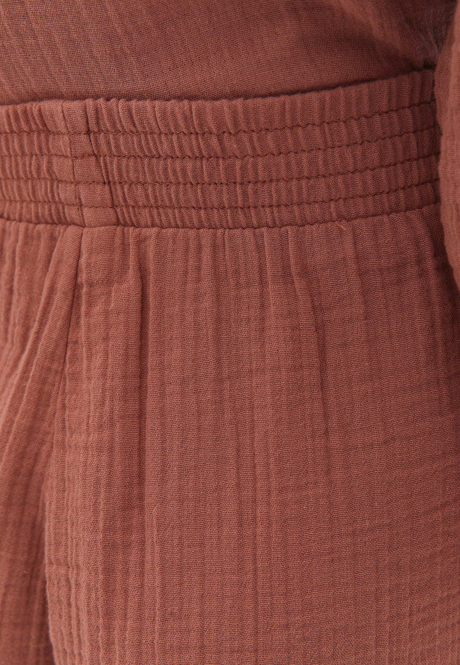 Carrot Leg Cotton Trousers - RUSSET