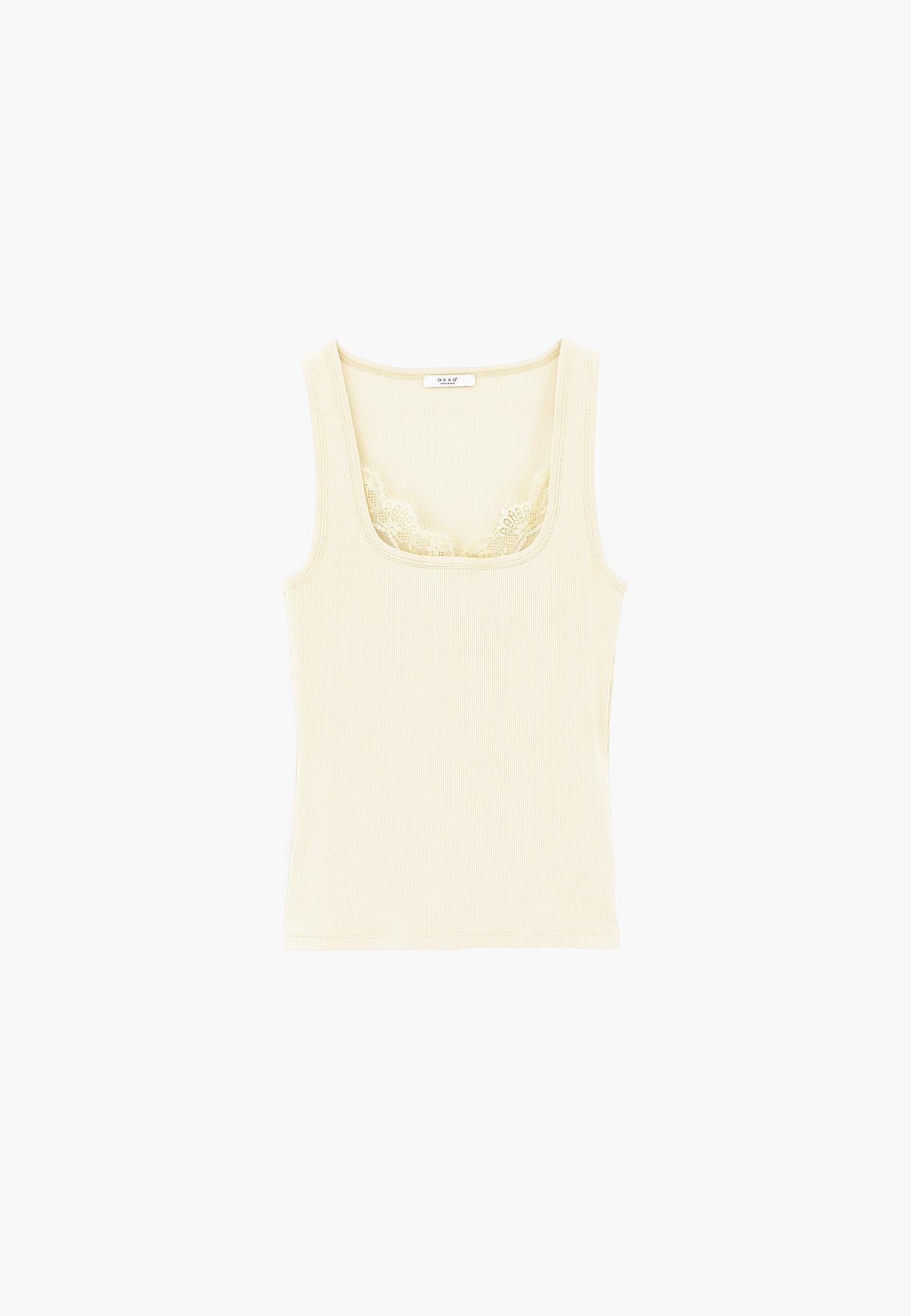 Sleeveless Bodycon Tank Top with Square Neckline - RUTABAGA
