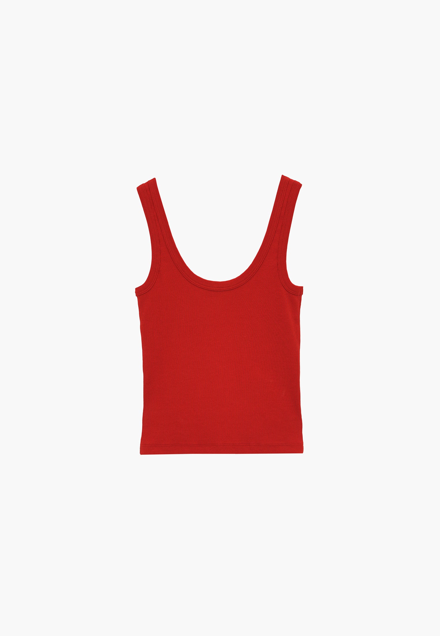 U Neck Bodycon Ribbed Tank Top - SAMBA