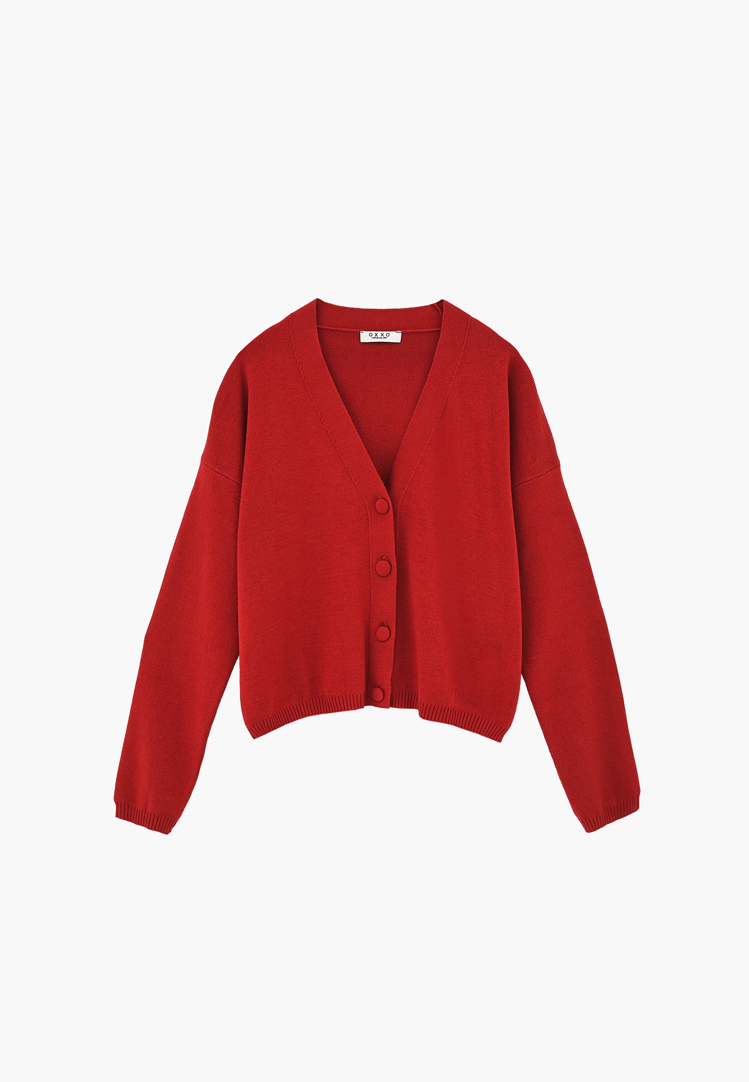 V-Neck Long Sleeve Cardigan - SAMBA