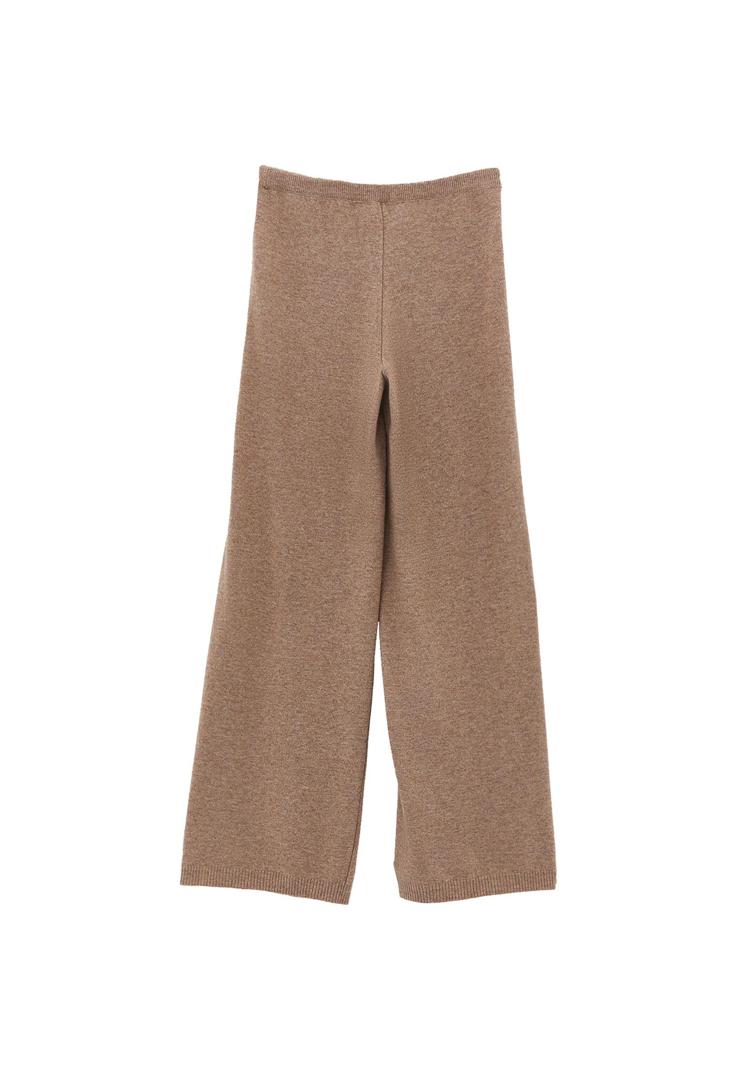 Straight Leg Normal Waist Long Pants - SAVANNAH TAN MELANGE