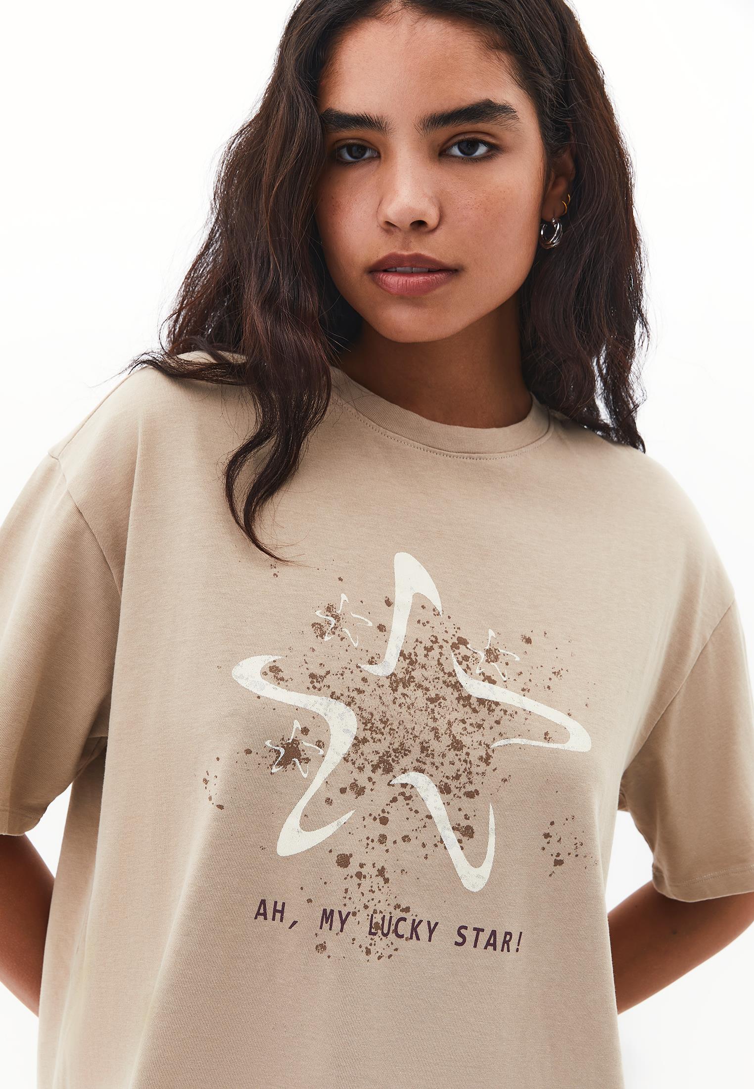 Oversize Printed T-Shirt - SAVANNAH TAN