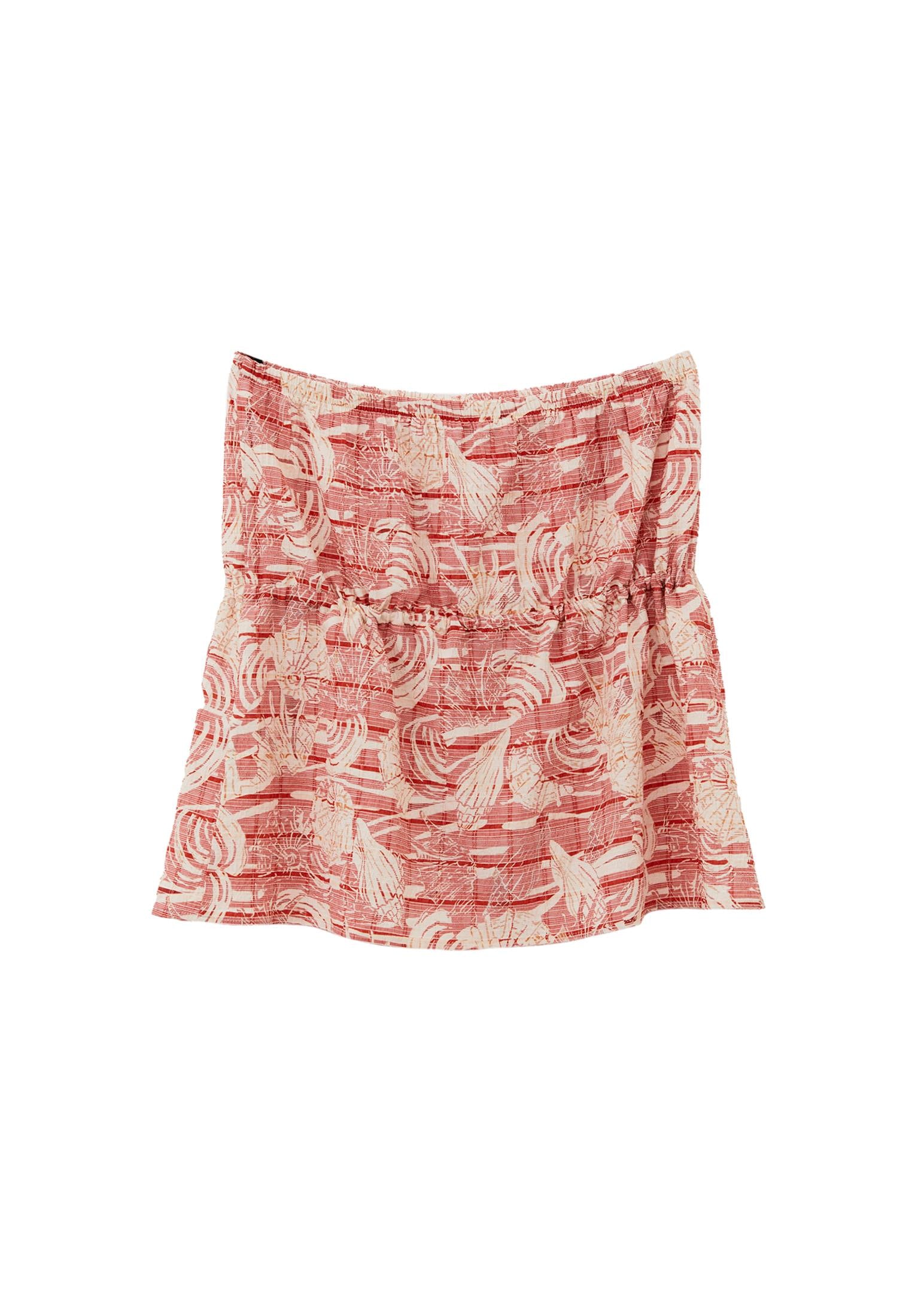 Strapless Viscose Blouse - SHELL COMB
