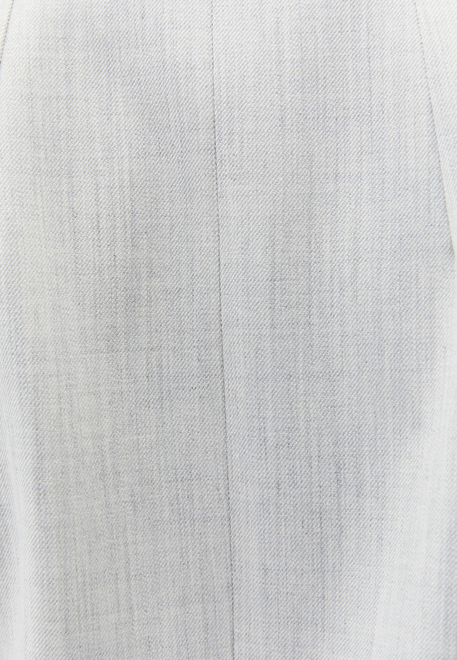 V Neck Pleated Detailed Closed Vest - SILVER BIRCH MELANGE