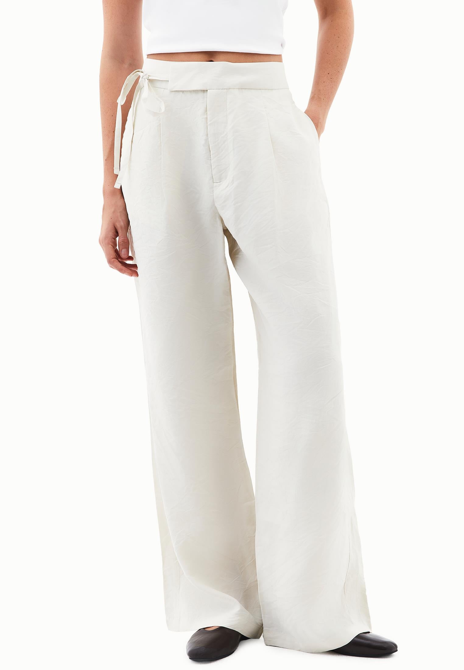Ultra High Waist Modal Pants - SILVER BIRCH