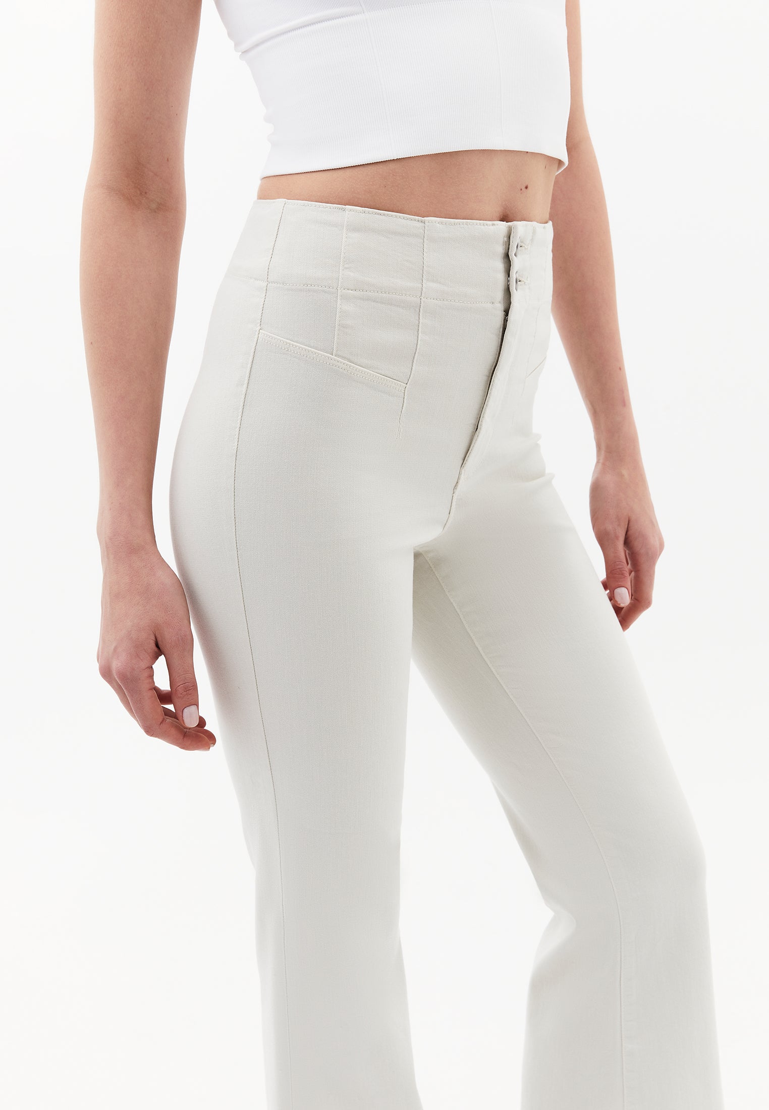 Spanish Leg Pants - SILVER BIRCH