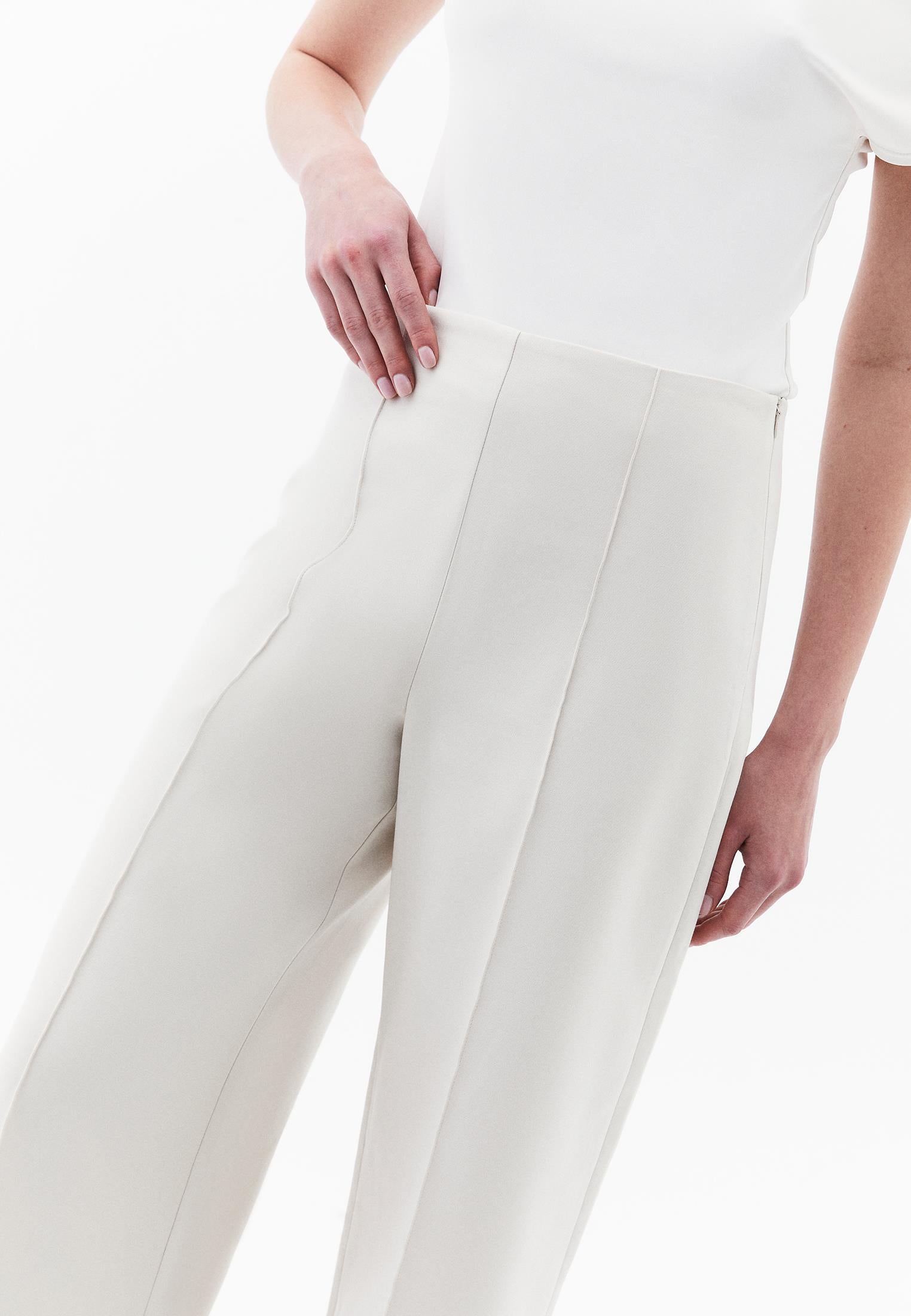 Ultra High Waist Culotte Pants - SILVER BIRCH