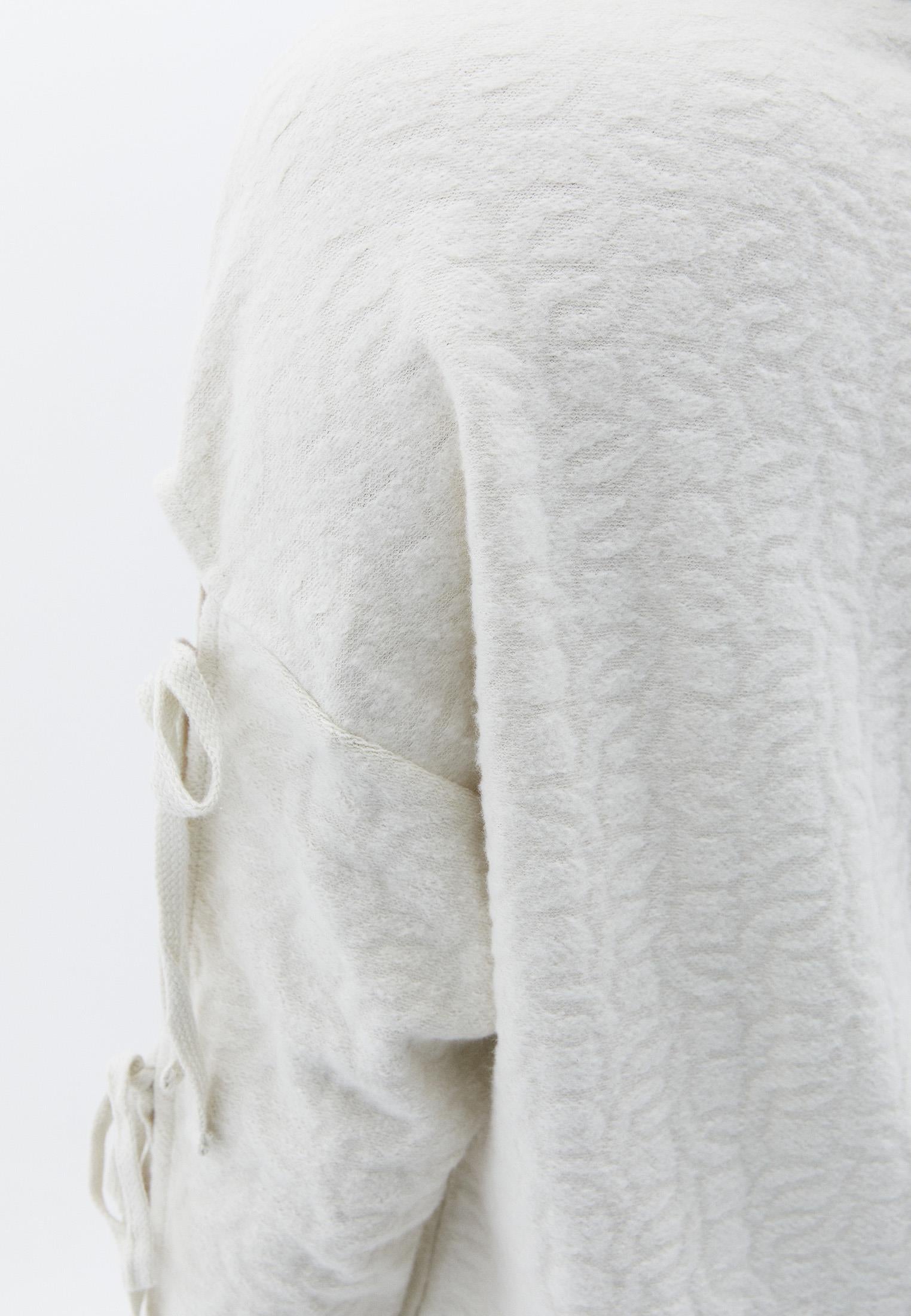 Crew Neck Long Sleeve Detailed Sweatshirt - SILVER BIRCH