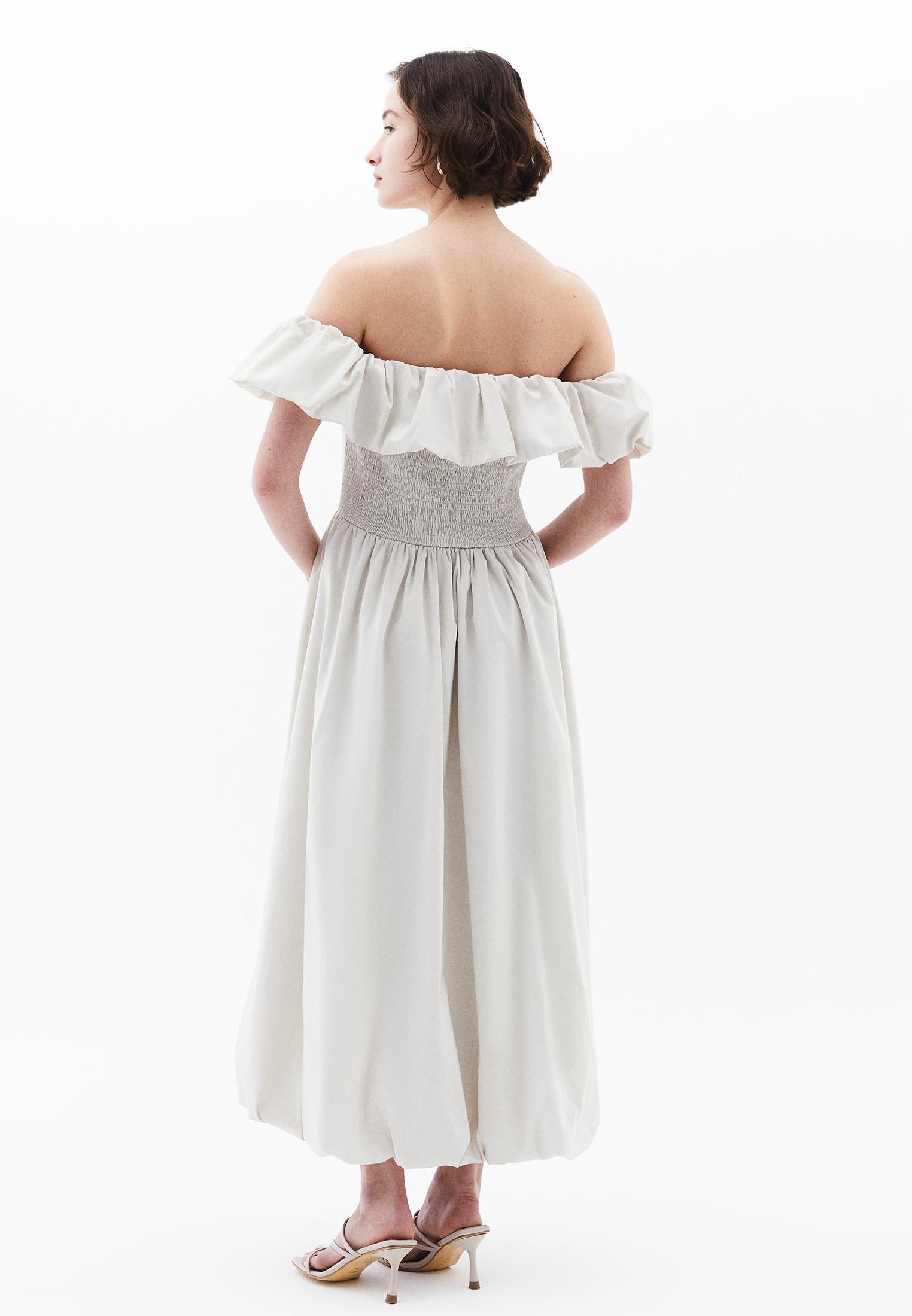 Balloon Dress - SILVER BIRCH